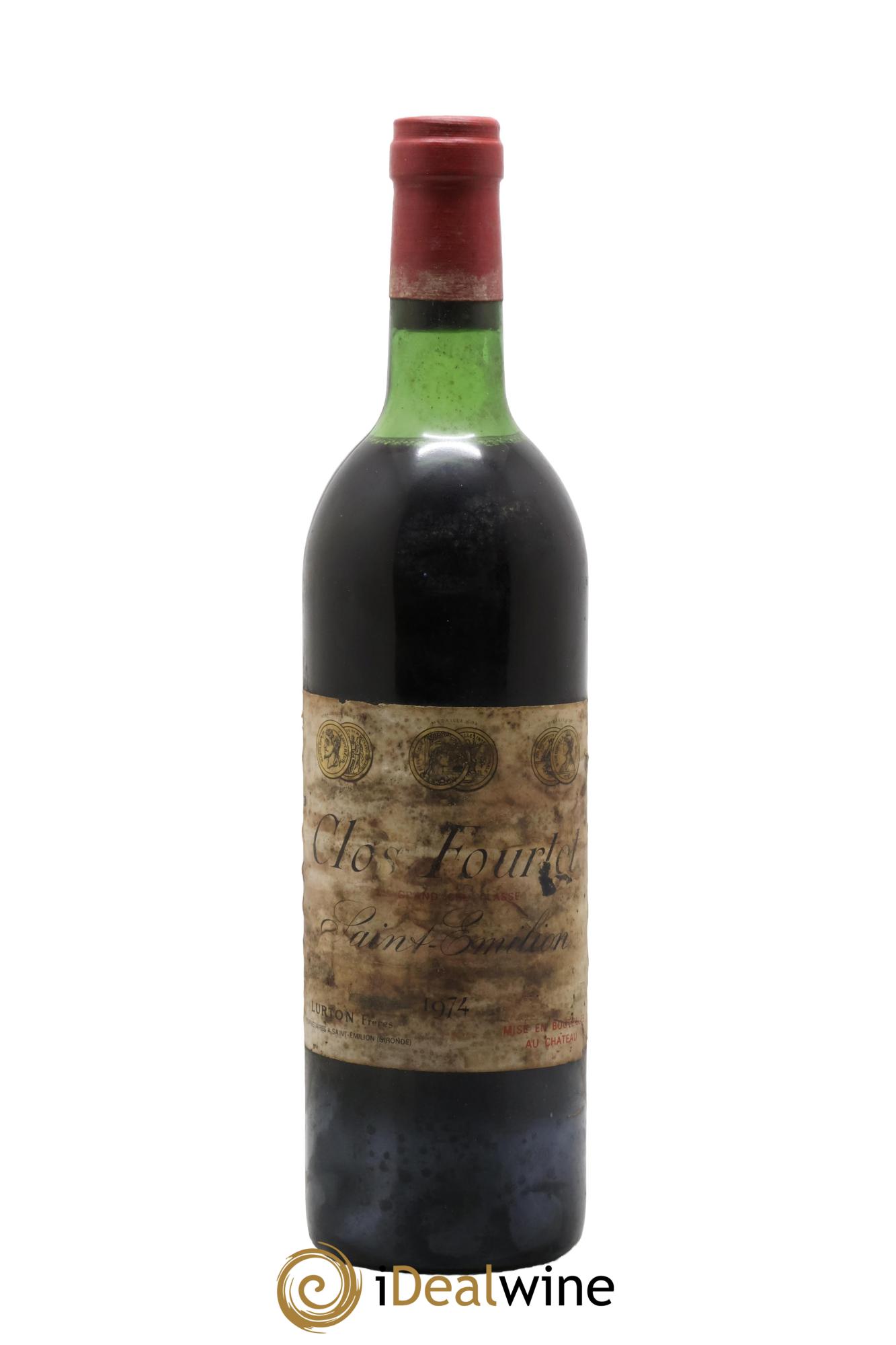 Clos Fourtet 1er Grand Cru Classé B 1974 - Lot de 1 bouteille - 0