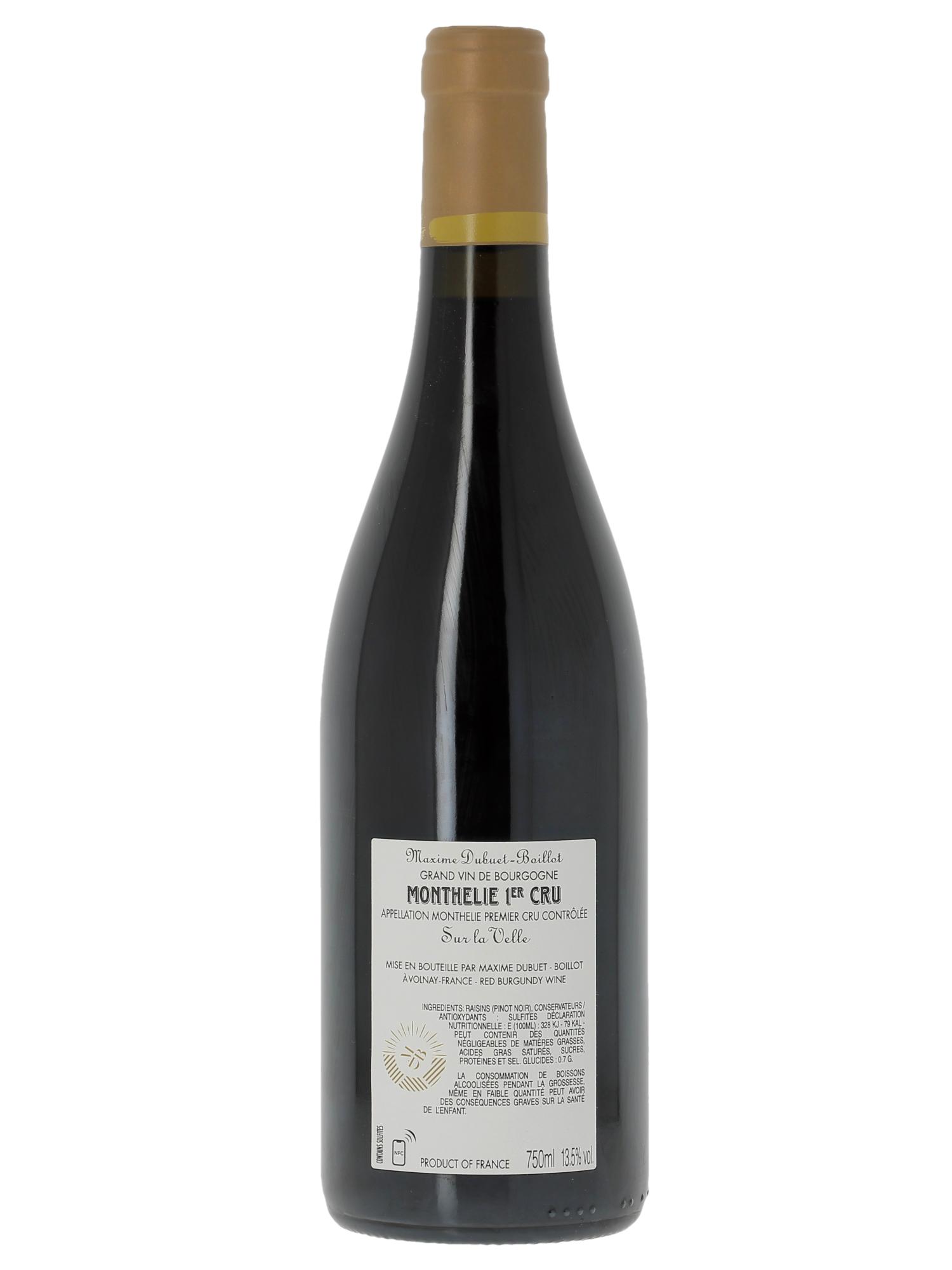 Monthélie 1er Cru Sur la Velle Maxime Dubuet Boillot  2024 - Lote de 1 botella - 1