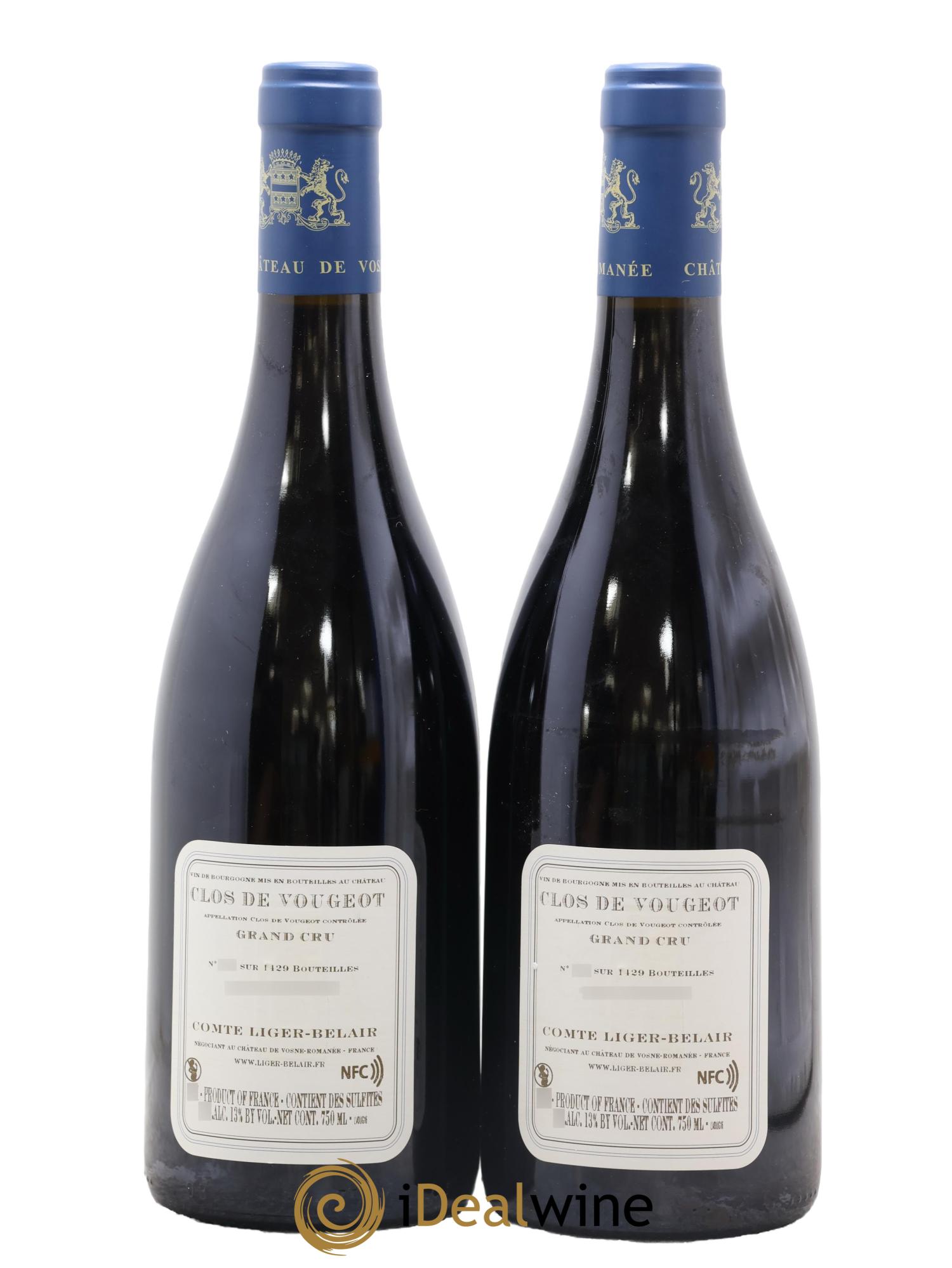 Clos de Vougeot Grand Cru Comte Liger-Belair (Domaine du) 2016 - Lot of 2 bottles - 1