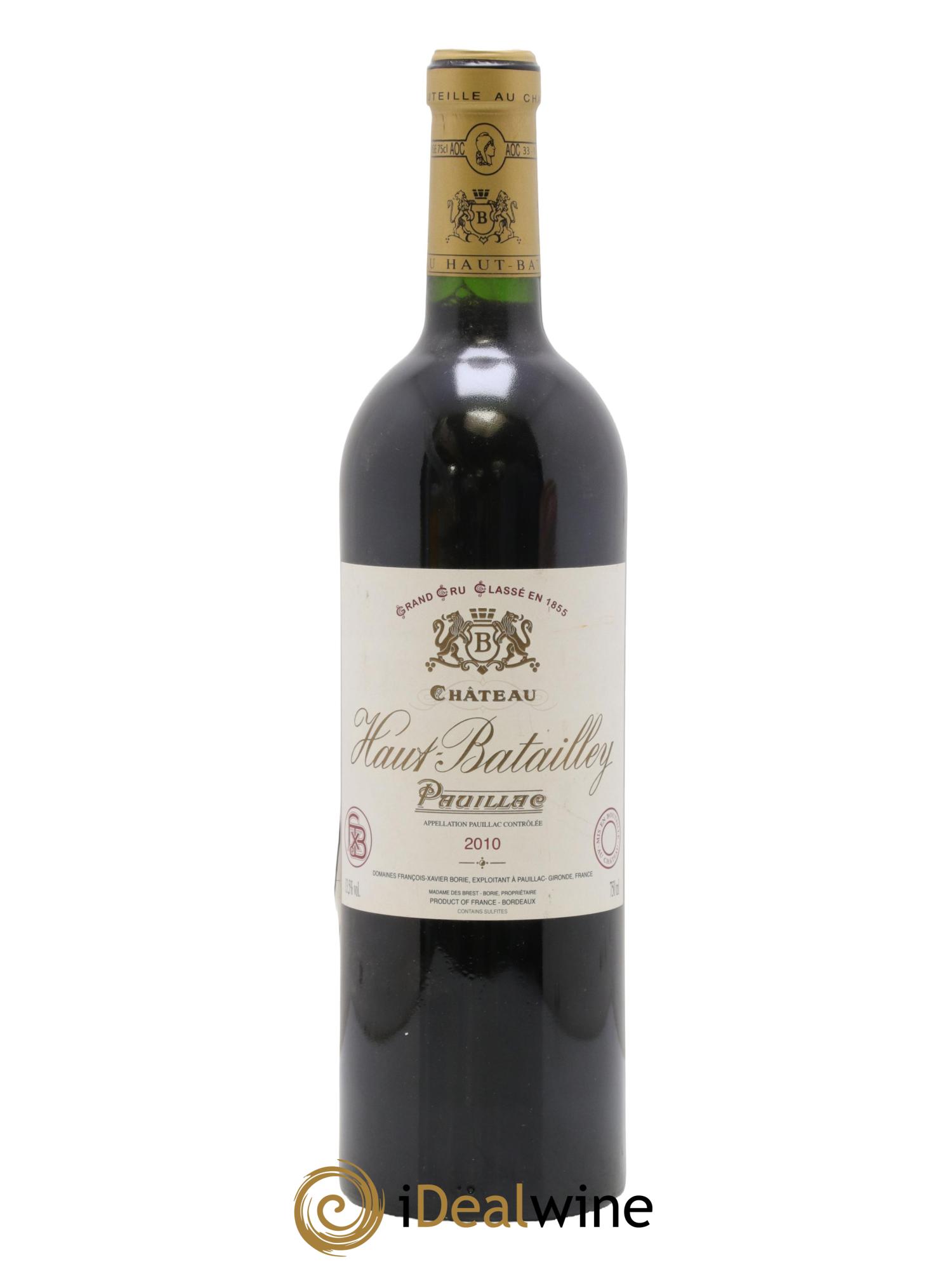 Château Haut Batailley 5ème Grand Cru Classé 2010 - Posten von 1 Flasche - 0
