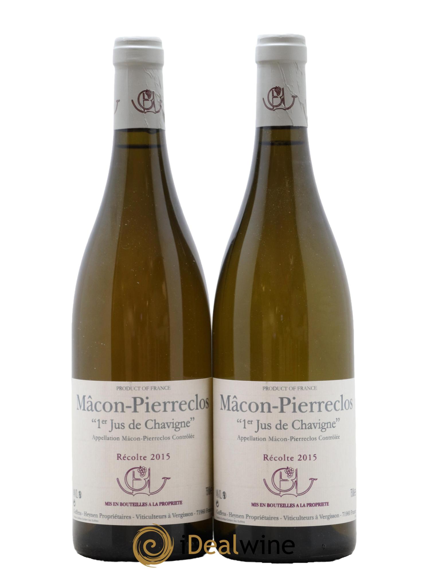 Mâcon Pierreclos 1er Jus de Chavigne Guffens-Heynen 2015 - Lot de 2 bouteilles - 0