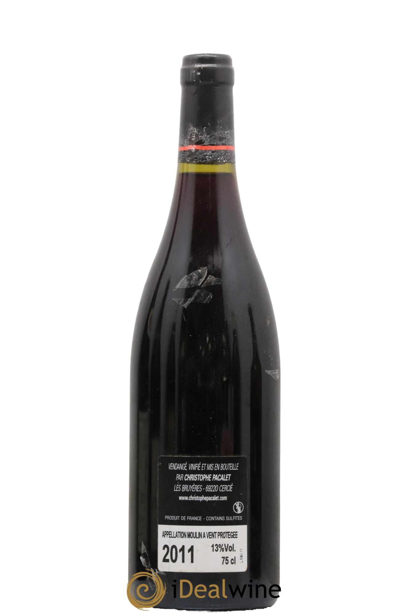Moulin-à-Vent Christophe Pacalet 2011 - Lot de 1 bouteille - 1
