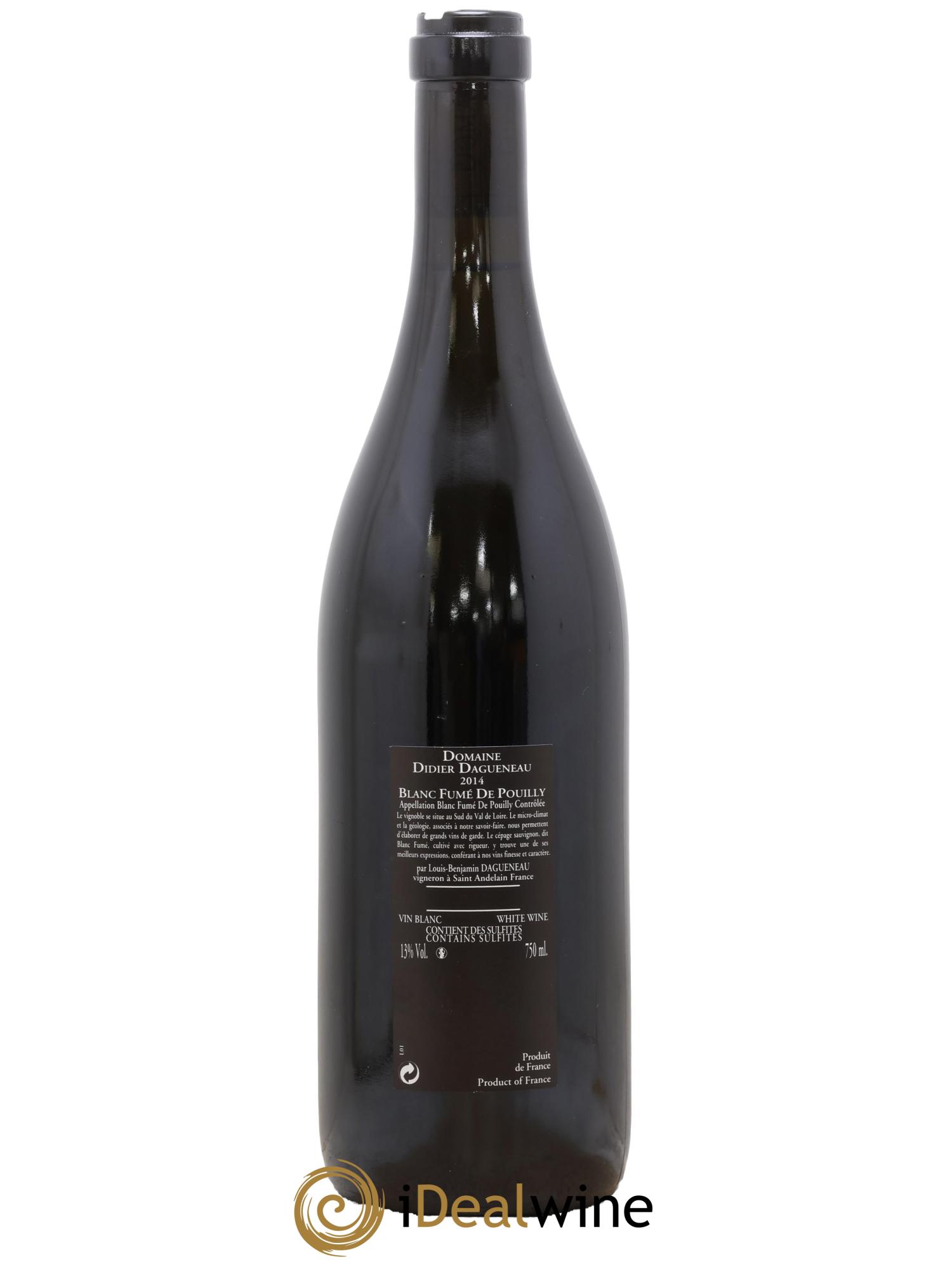 Vin de France (anciennement Pouilly-Fumé) Silex Dagueneau (Domaine Didier - Louis-Benjamin) 2014 - Lot de 1 bouteille - 1