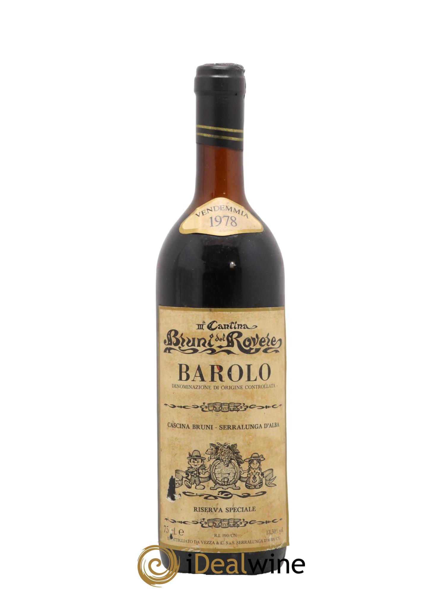 Barolo Riserva Speciale Cascina Bruni Vezza 1978 - Lot de 1 bouteille - 0
