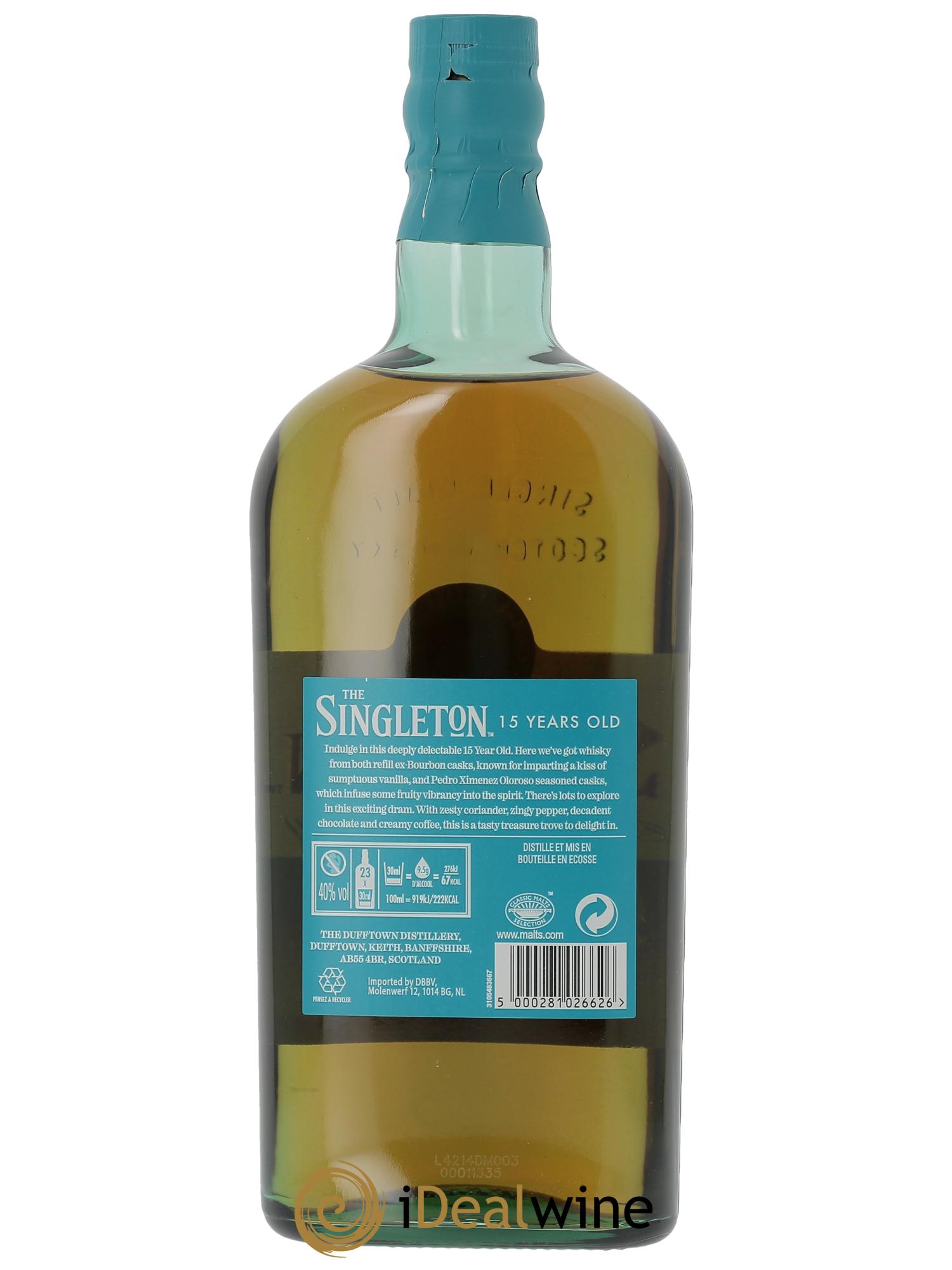 Dufftown Singleton 15 ans  - Lotto di 1 bottiglia - 1