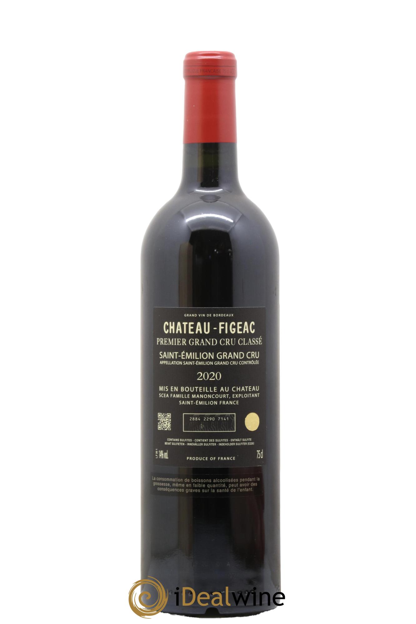 Château Figeac 1er Grand Cru Classé A 2020 - Lot of 1 bottle - 2