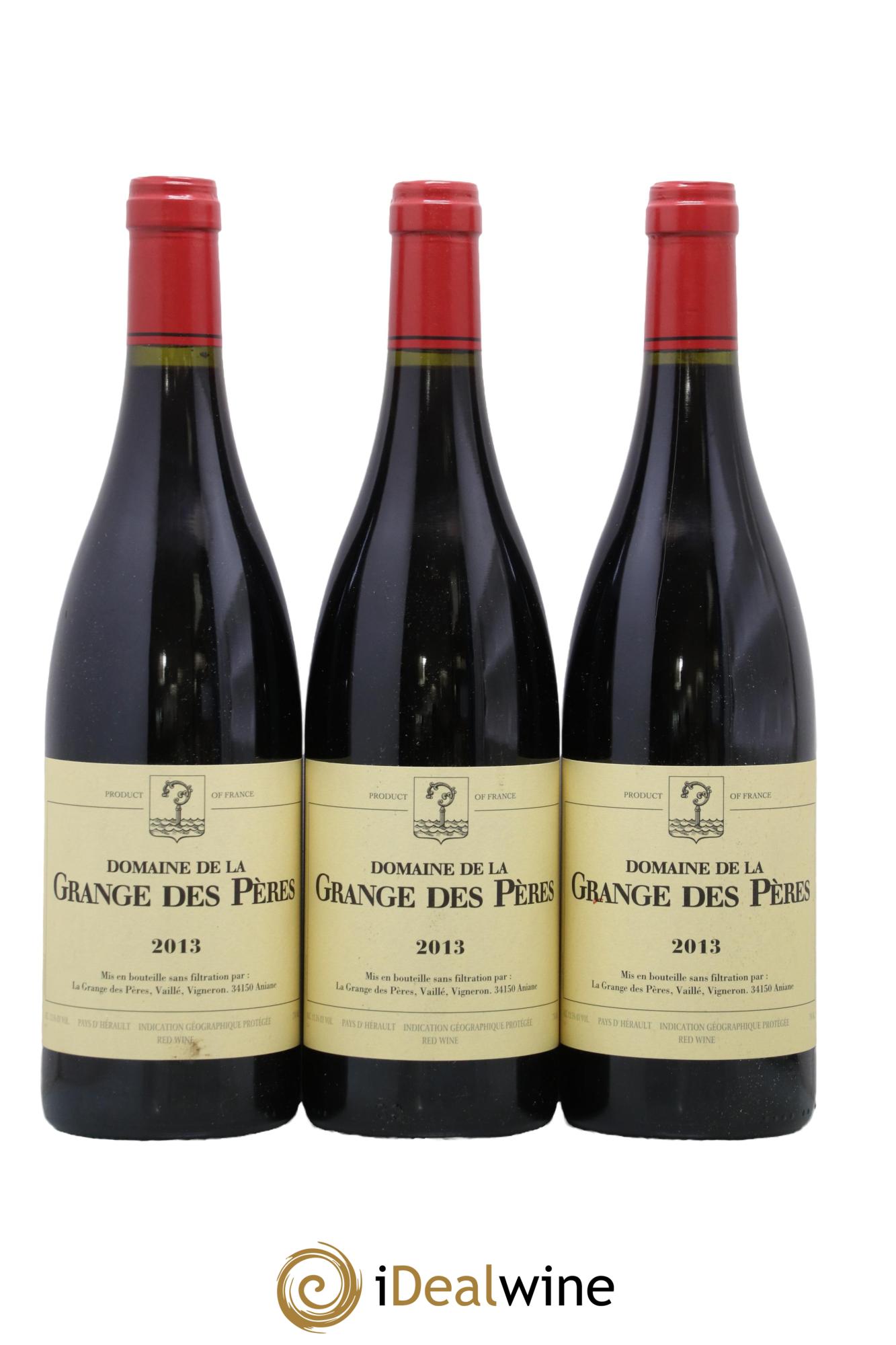 Pays d'Hérault Grange des Pères Laurent Vaillé 2013 - Lot of 3 bottles - 0