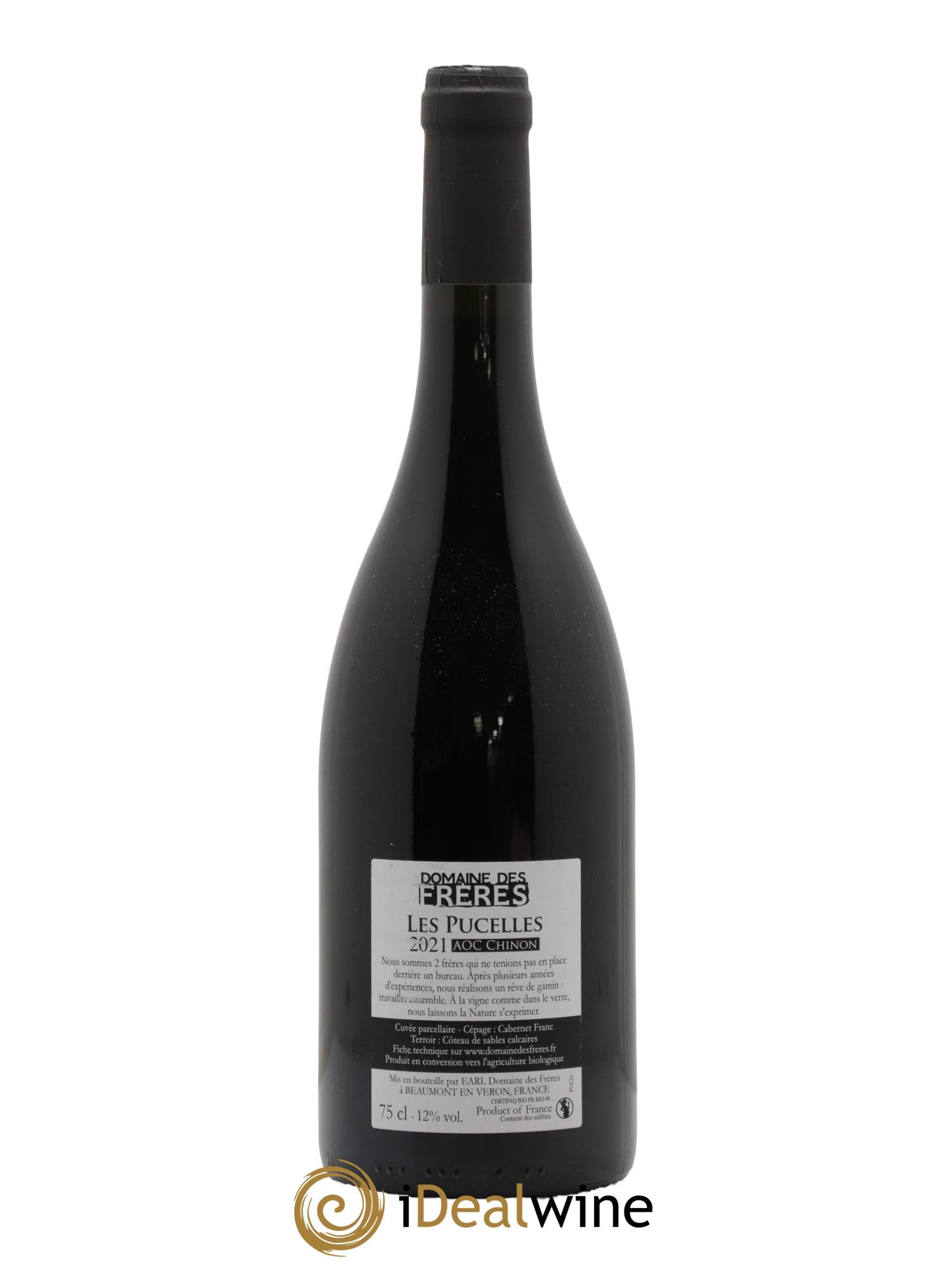 Chinon Les Pucelles Domaine des Frères 2021 - Lot de 1 bouteille - 1