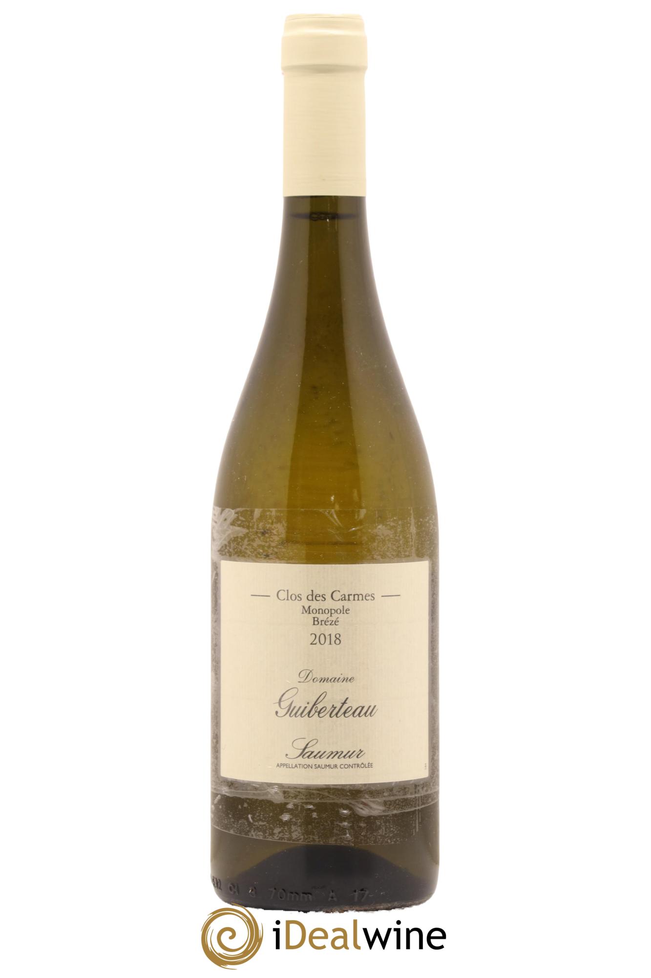 Saumur Brézé Clos des Carmes Domaine Guiberteau 2018 - Lot de 1 bouteille - 0