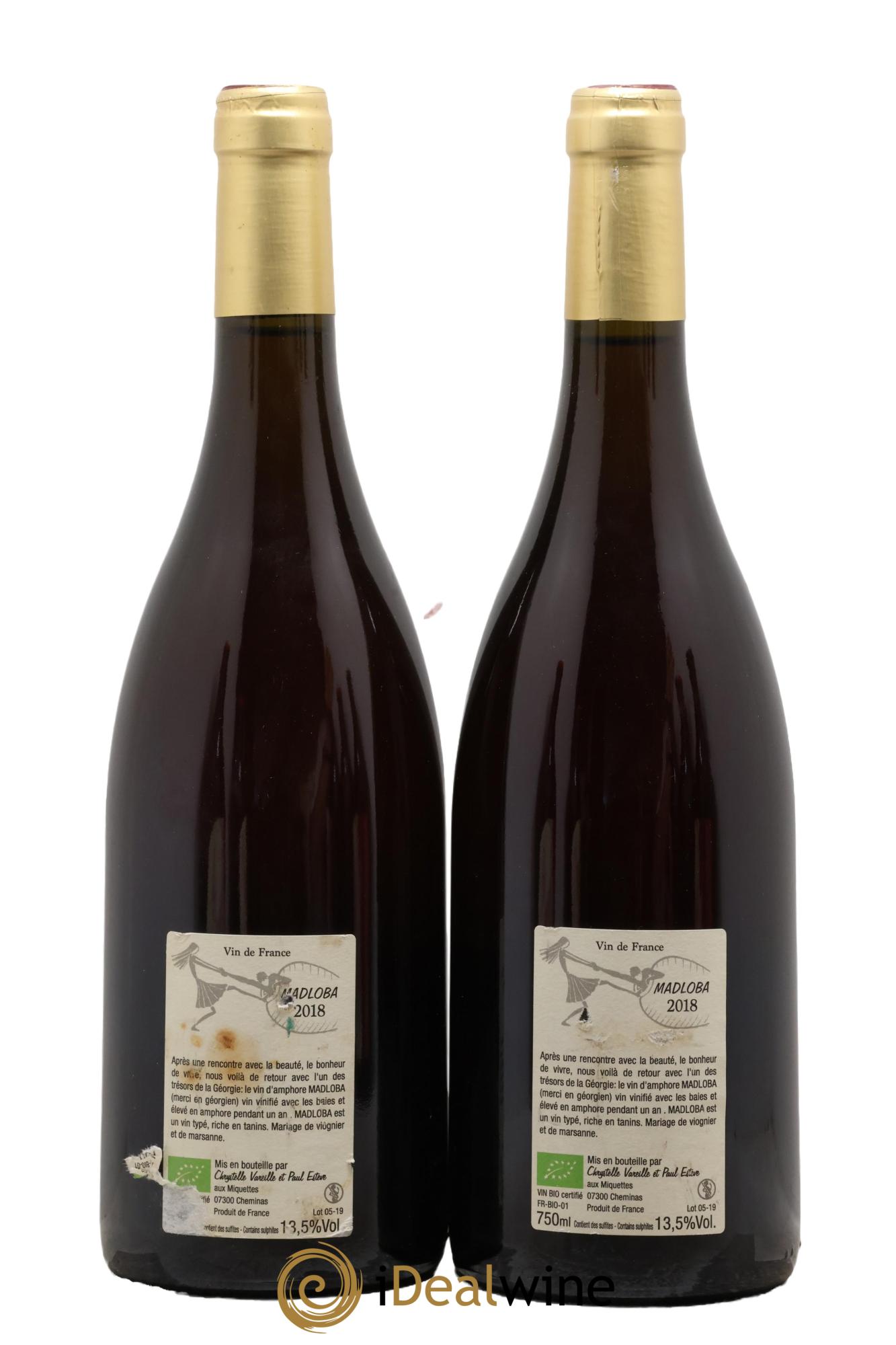 Vin de France Madloba Domaine des Miquettes 2018 - Lot of 2 bottles - 1