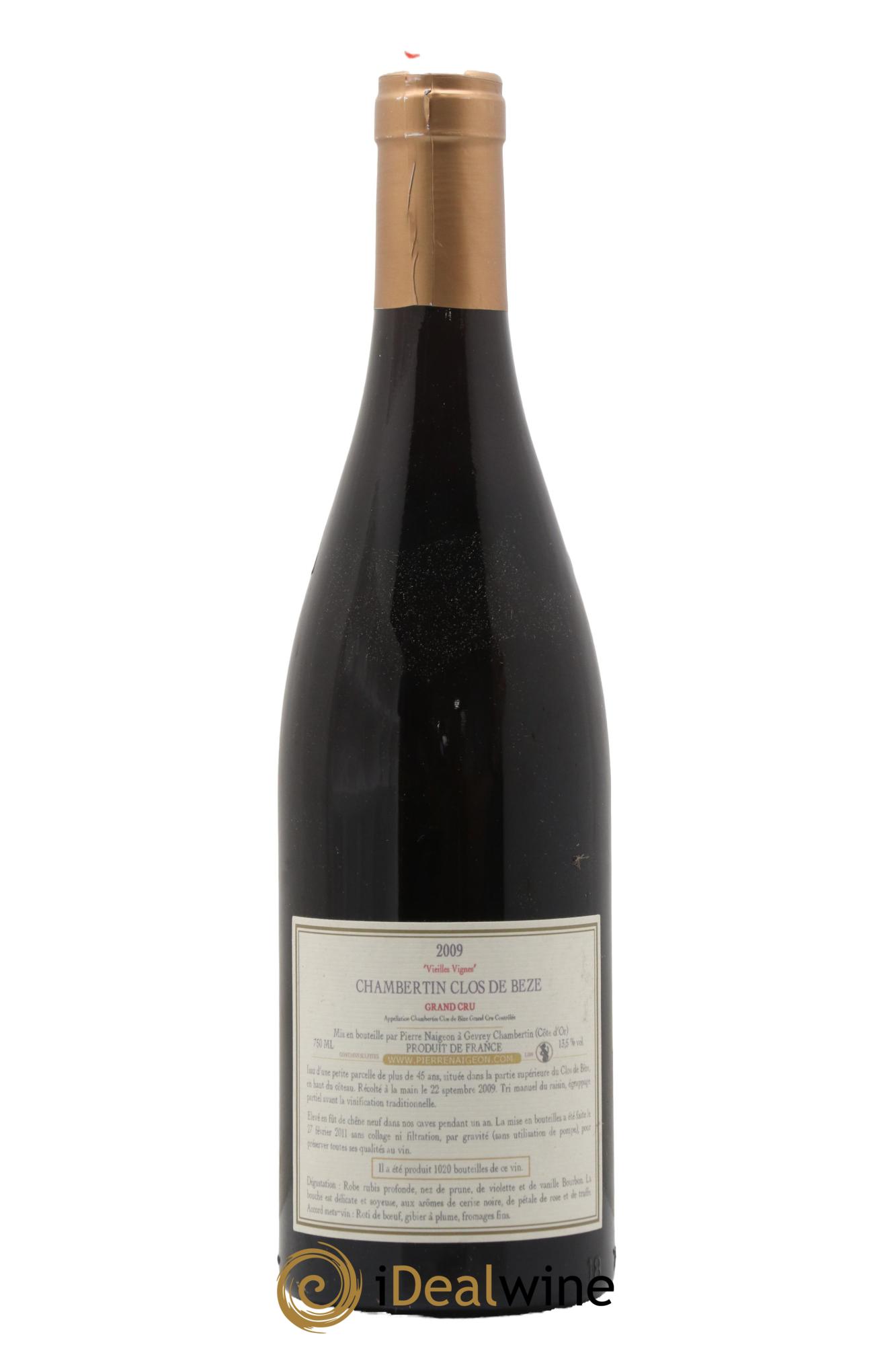 Chambertin Grand Cru Clos de Bèze Vieilles Vignes Pierre Naigeon 2009 - Posten von 1 Flasche - 1