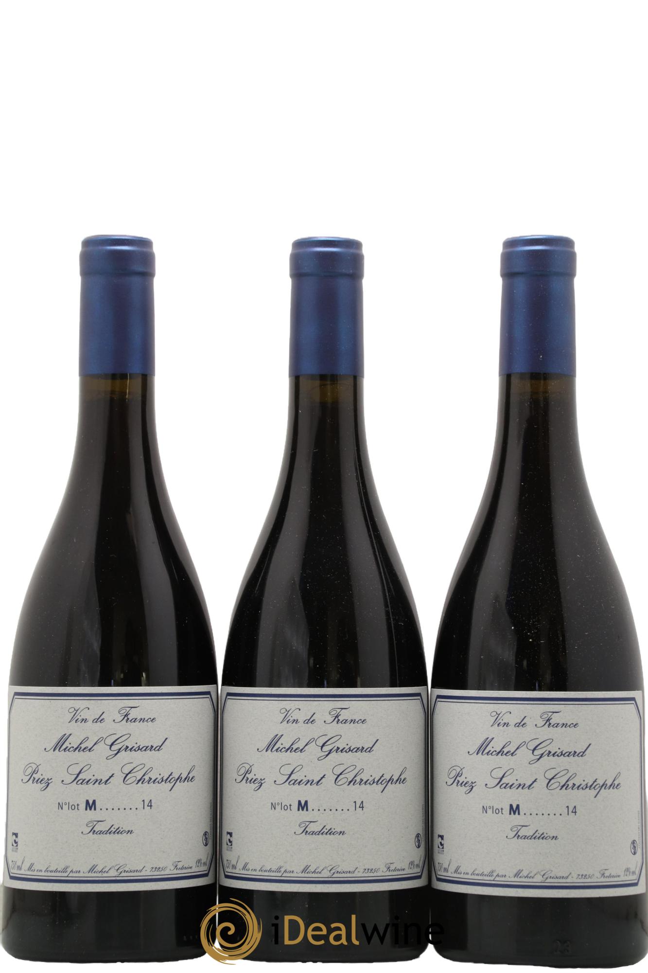 Vin de France Priez Saint Christophe Michel Grisard 2014 - Lot de 3 bouteilles - 0