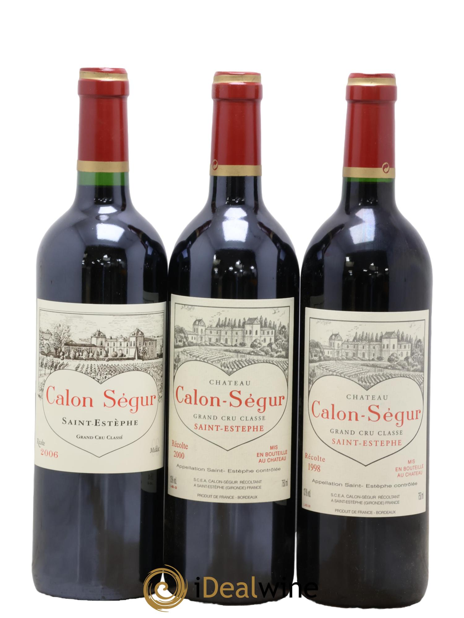 Château Calon Ségur 3ème Grand Cru Classé Coffret Millésimes 1998 -2000-2003-2005-2006-2009 - Lotto di 6 bottiglie - 3