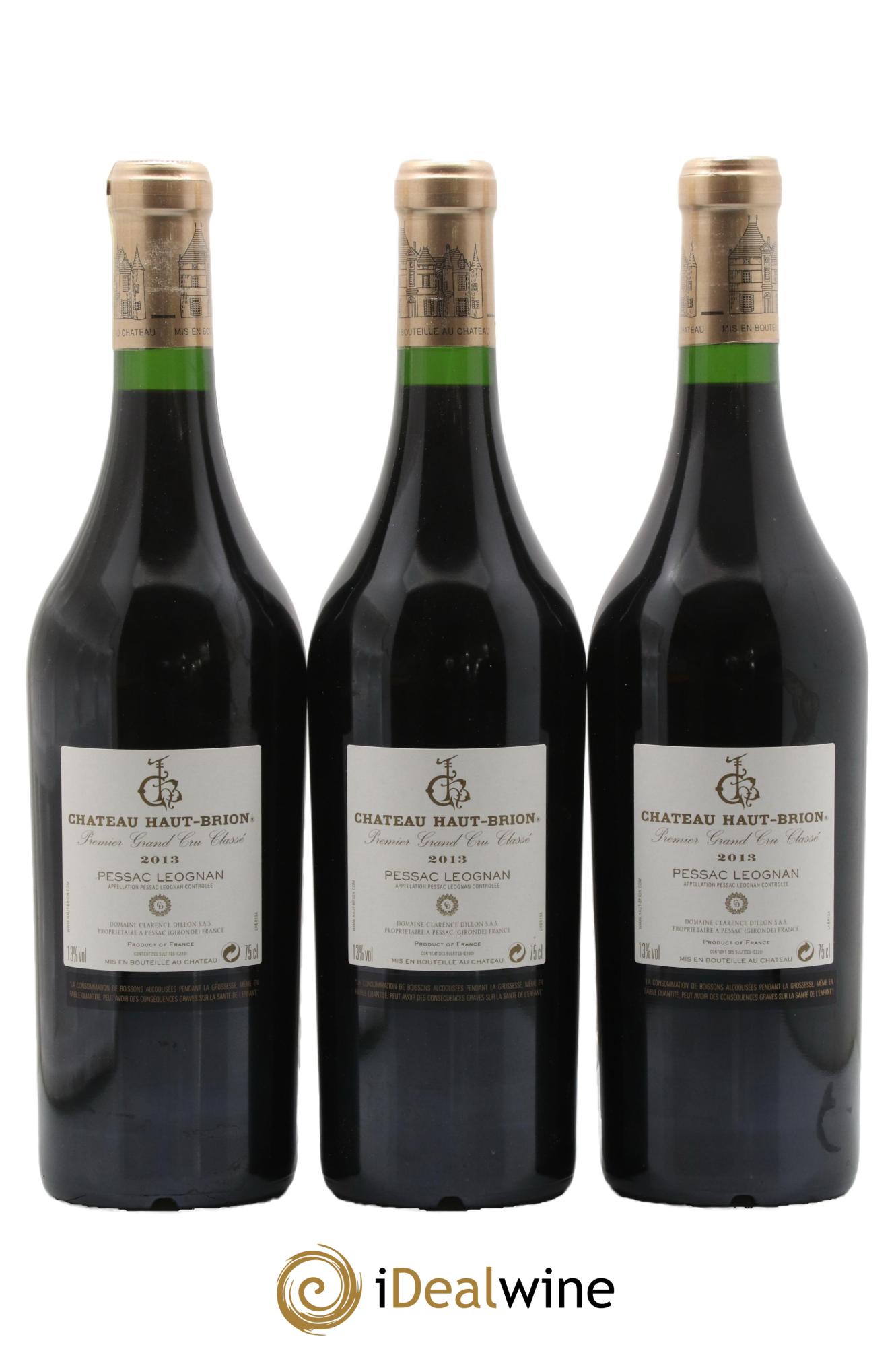 Château Haut Brion 1er Grand Cru Classé 2013 - Lot of 3 bottles - 1