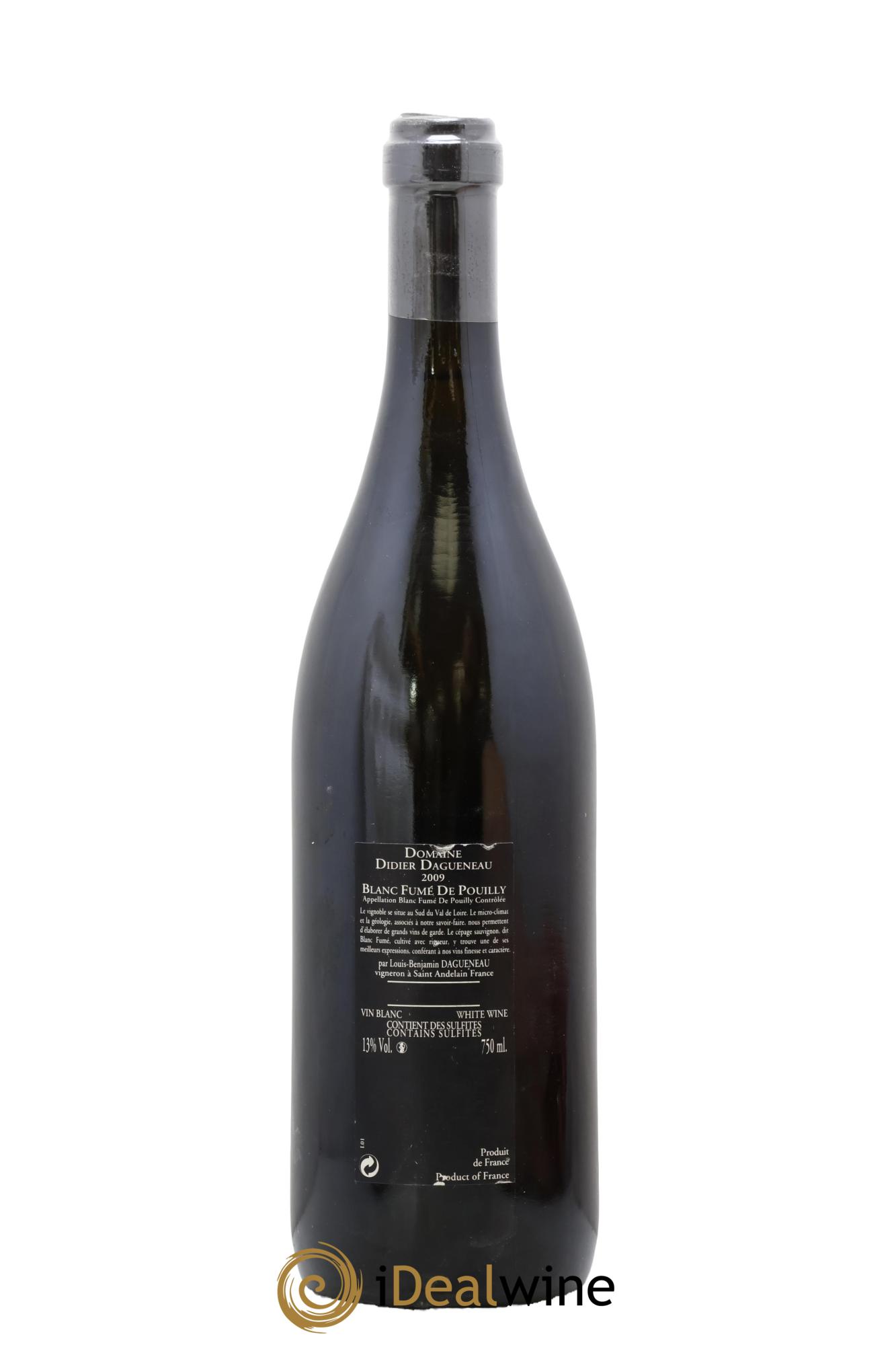 Vin de France (anciennement Pouilly-Fumé) Silex Dagueneau (Domaine Didier - Louis-Benjamin) 2009 - Lot de 1 bouteille - 1