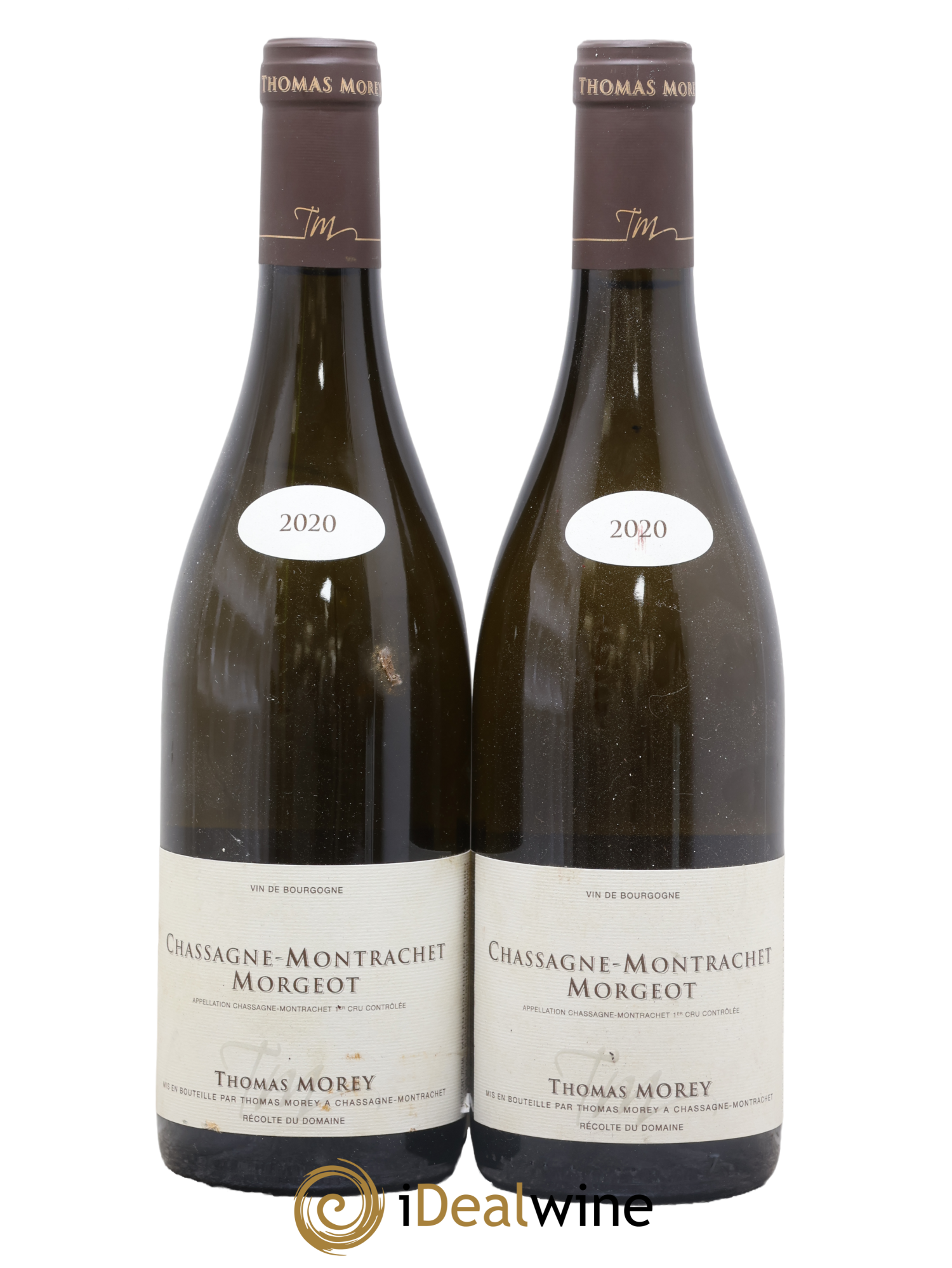 Chassagne-Montrachet 1er Cru Morgeot Thomas Morey 2020 - Lot de 2 bouteilles - 0