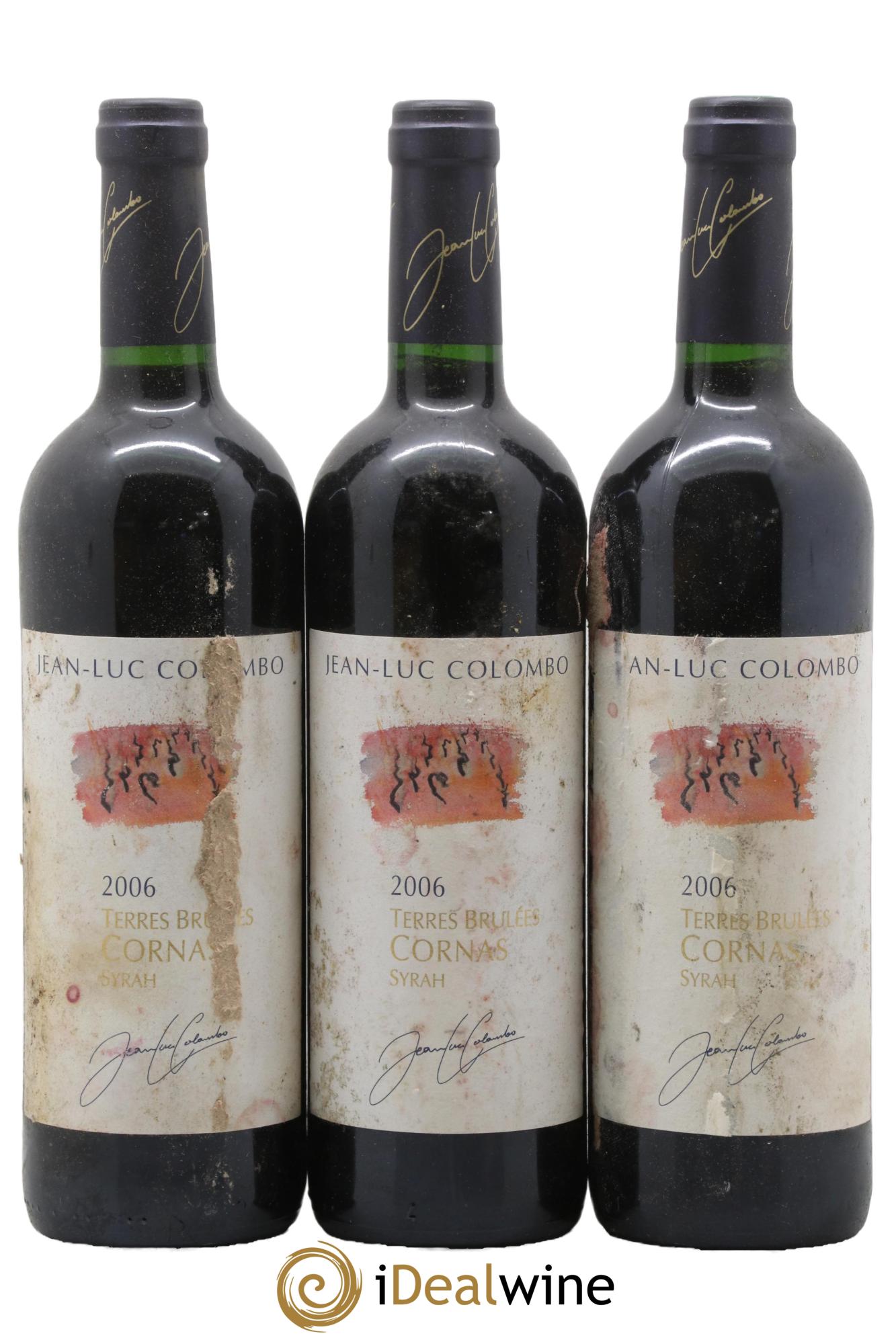 Cornas Terres Brûlées Jean-Luc Colombo 2006 - Lot of 3 bottles - 0