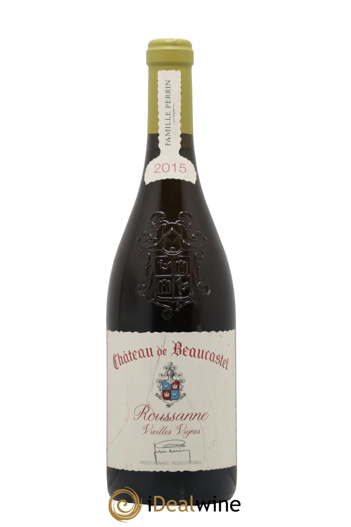 Châteauneuf-du-Pape Château de Beaucastel Vieilles vignes Roussanne Famille Perrin 2015 - Lot de 1 bouteille - 0