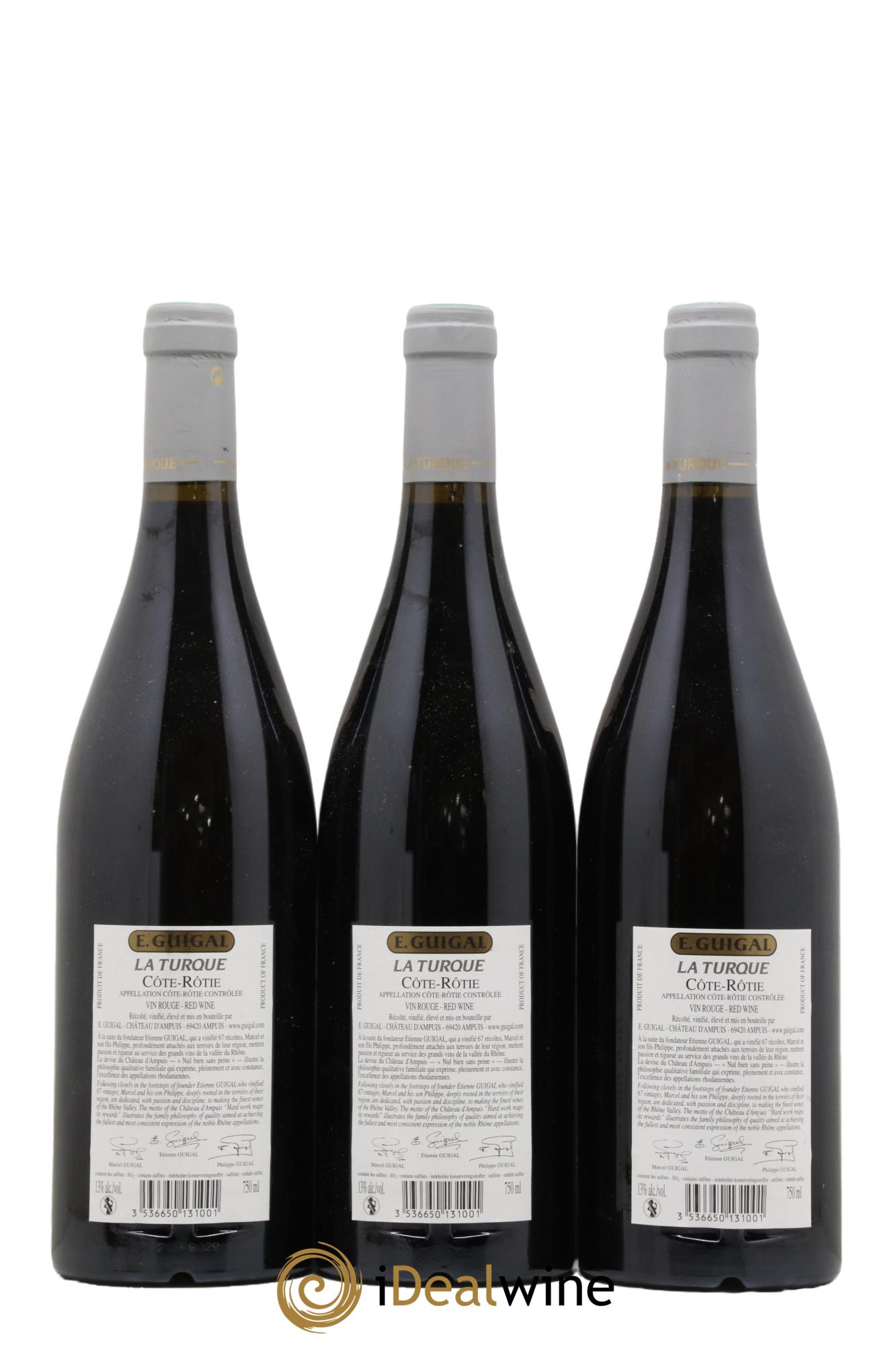 Côte-Rôtie La Turque Guigal  2005 - Posten von 3 Flaschen - 1