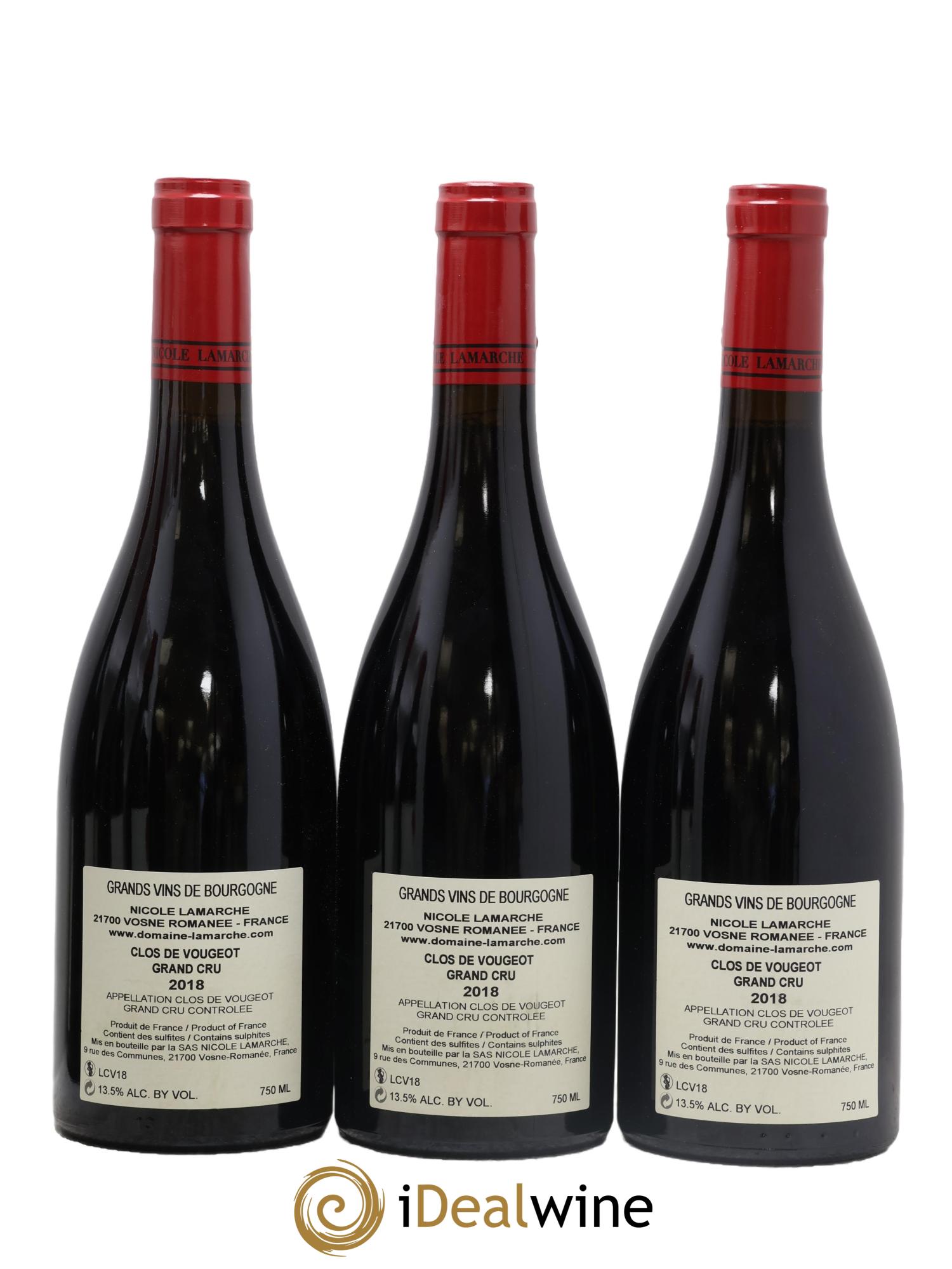 Clos de Vougeot Grand Cru Lamarche (Domaine) 2018 - Lot de 6 bouteilles - 2