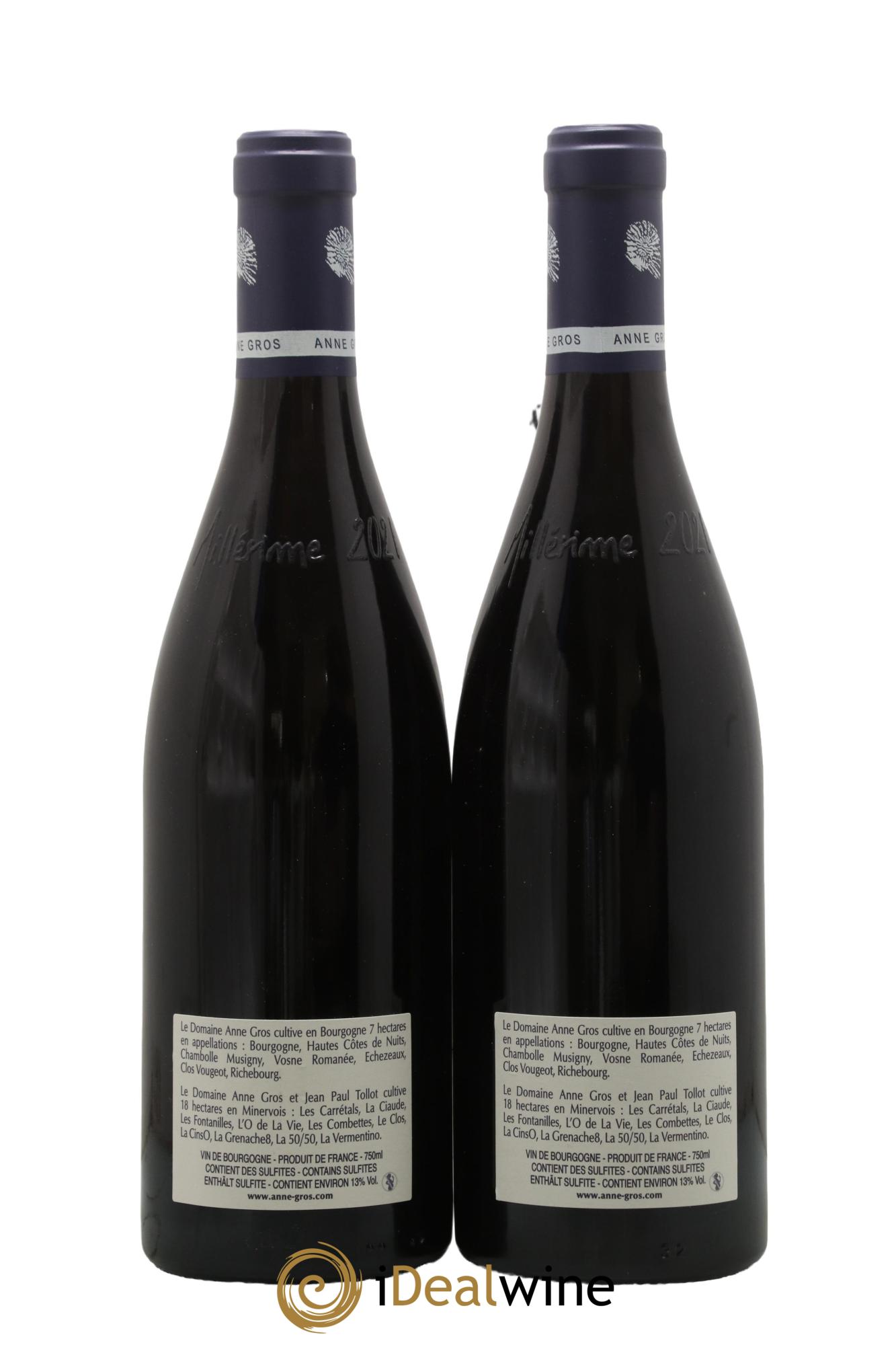 Richebourg Grand Cru Anne Gros 2021 - Lot of 2 bottles - 1