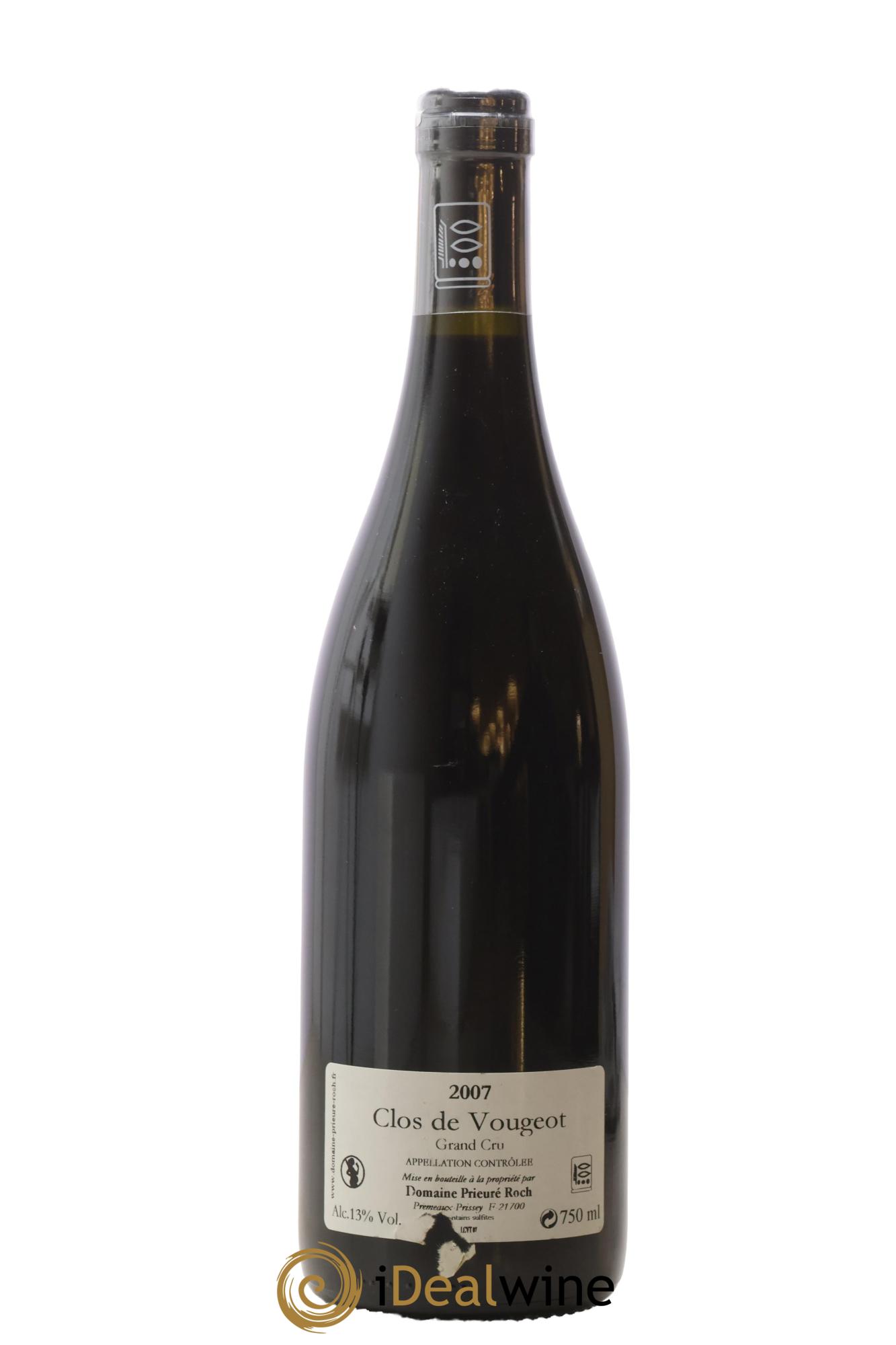 Clos de Vougeot Grand Cru Prieuré Roch 2007 - Lot de 1 bouteille - 1