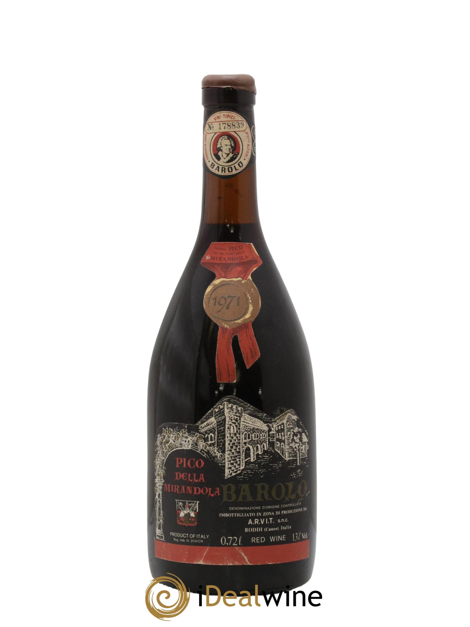 Barolo Pico Della Mirandola 1971 - Lot de 1 bouteille - 0