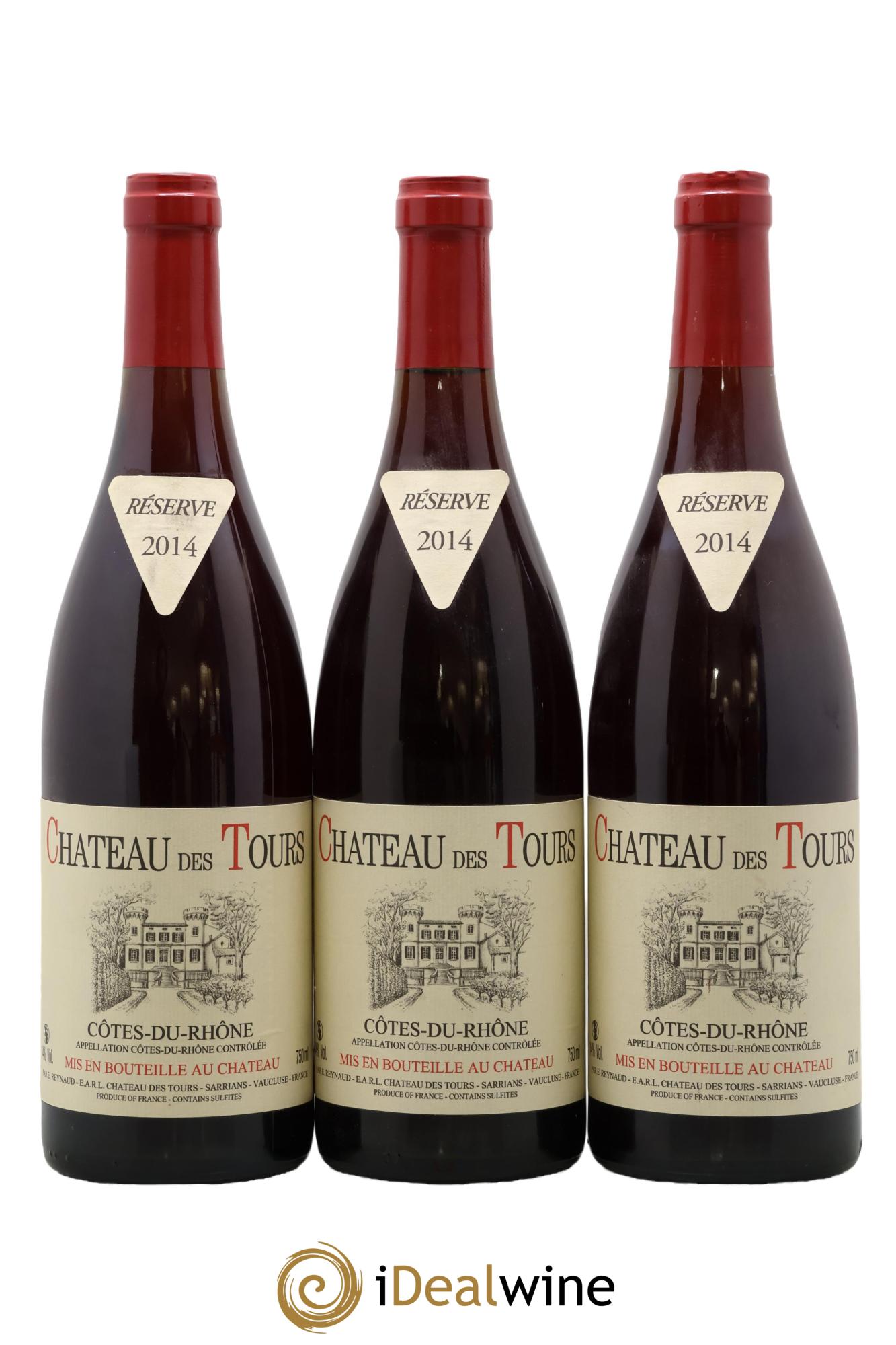 Côtes-du-Rhône Château des Tours Emmanuel Reynaud 2014 - Lot de 3 bouteilles - 0