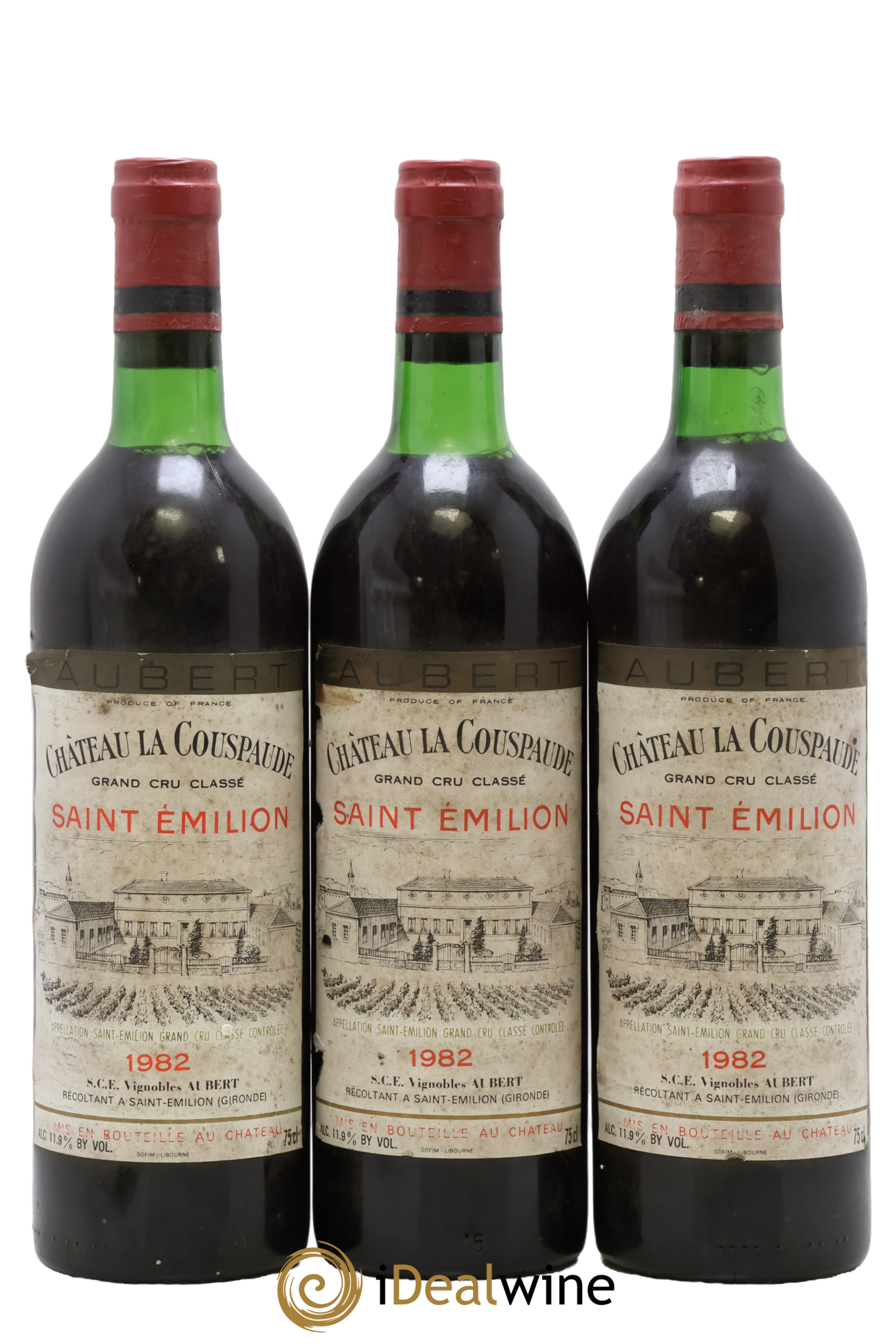Château la Couspaude Grand Cru Classé 1982 - Lot de 3 bouteilles - 0