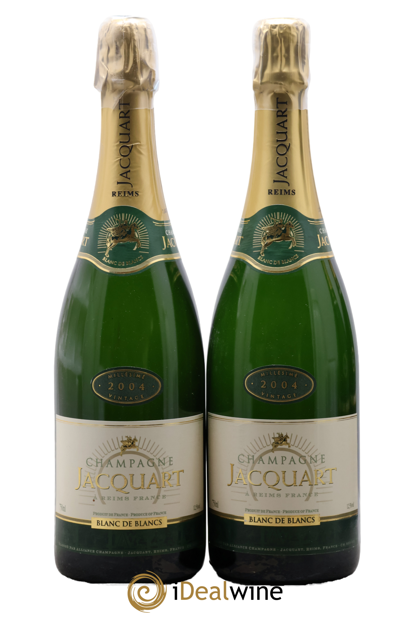 Champagne Blanc de Blancs Jacquart 2004 - Lot de 2 bouteilles - 0