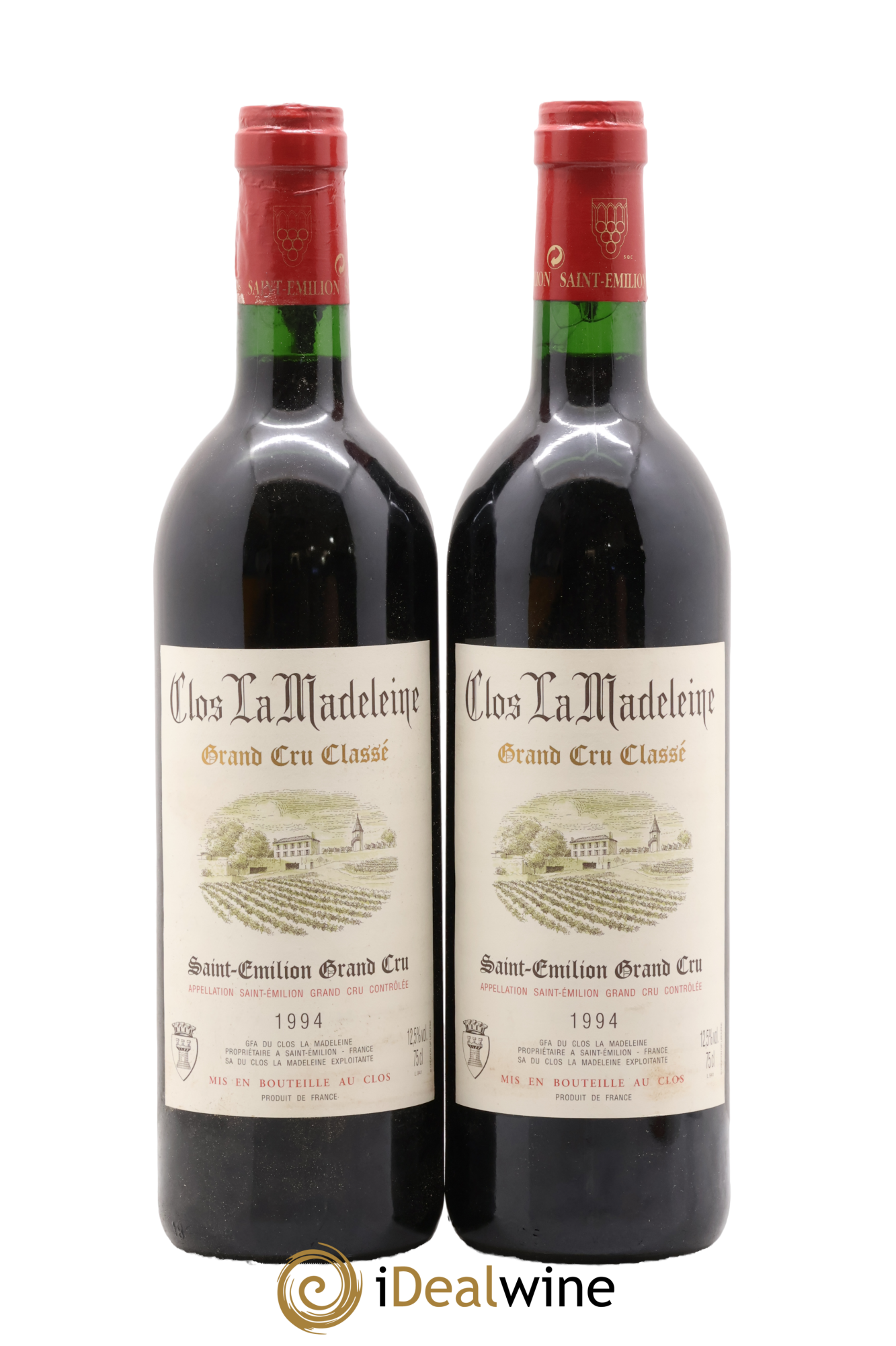 Clos la Madeleine Grand Cru Classé 1994 - Lot de 2 bouteilles - 0
