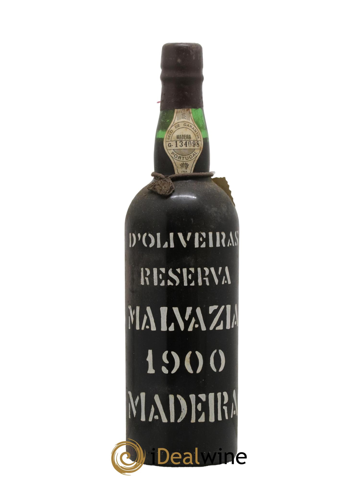 Madère Madere Malvazia Reserva D'Oliveiras 1900 - Lot de 1 bouteille - 0
