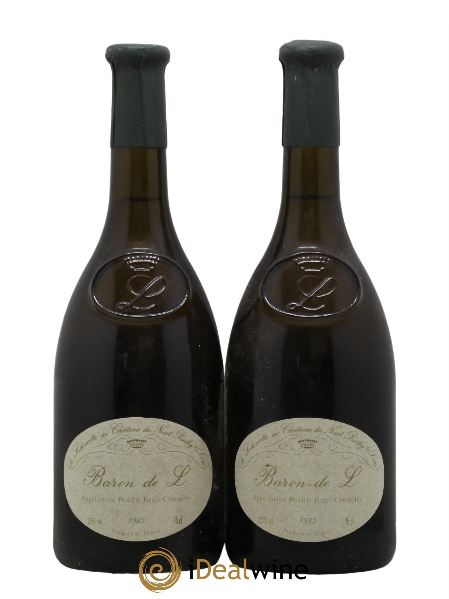 Pouilly-Fumé Baron de L Patrick de Ladoucette 1985 - Lot de 2 bouteilles - 0