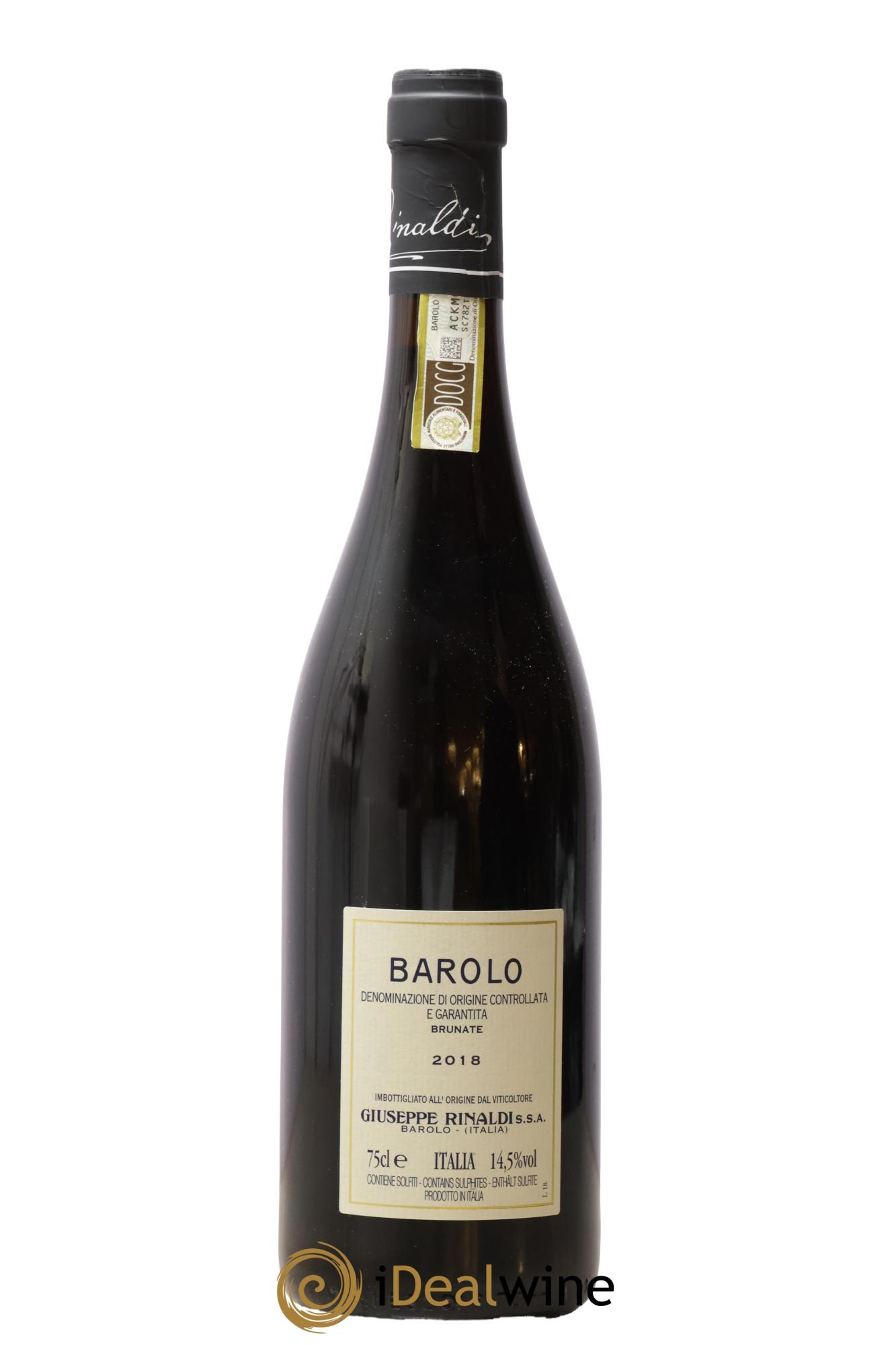 Barolo DOCG Brunate Giuseppe Rinaldi 2018 - Lot de 1 bouteille - 1