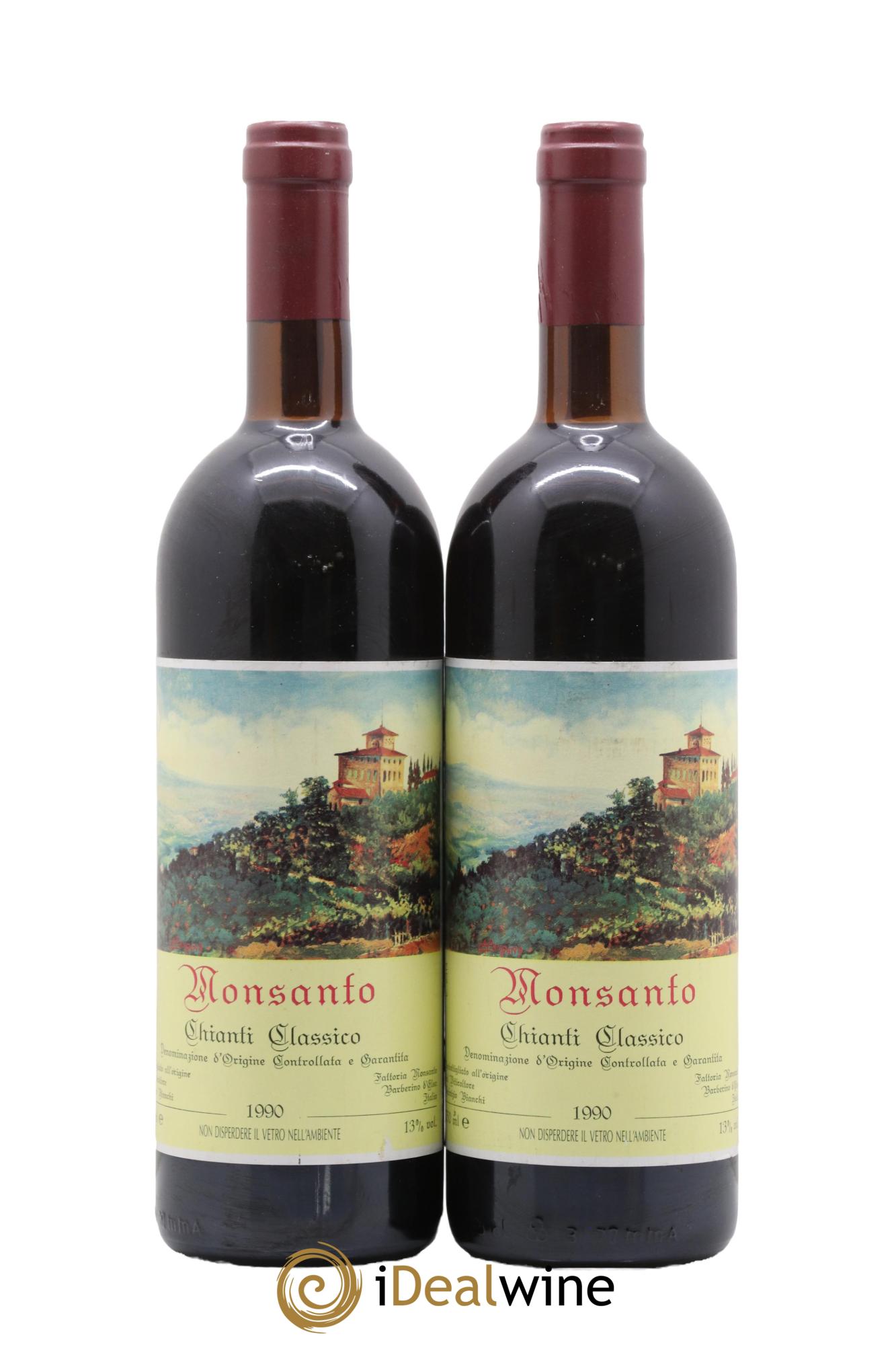 Chianti Classico DOCG Monsanto 1990 - Lot of 2 bottles - 0