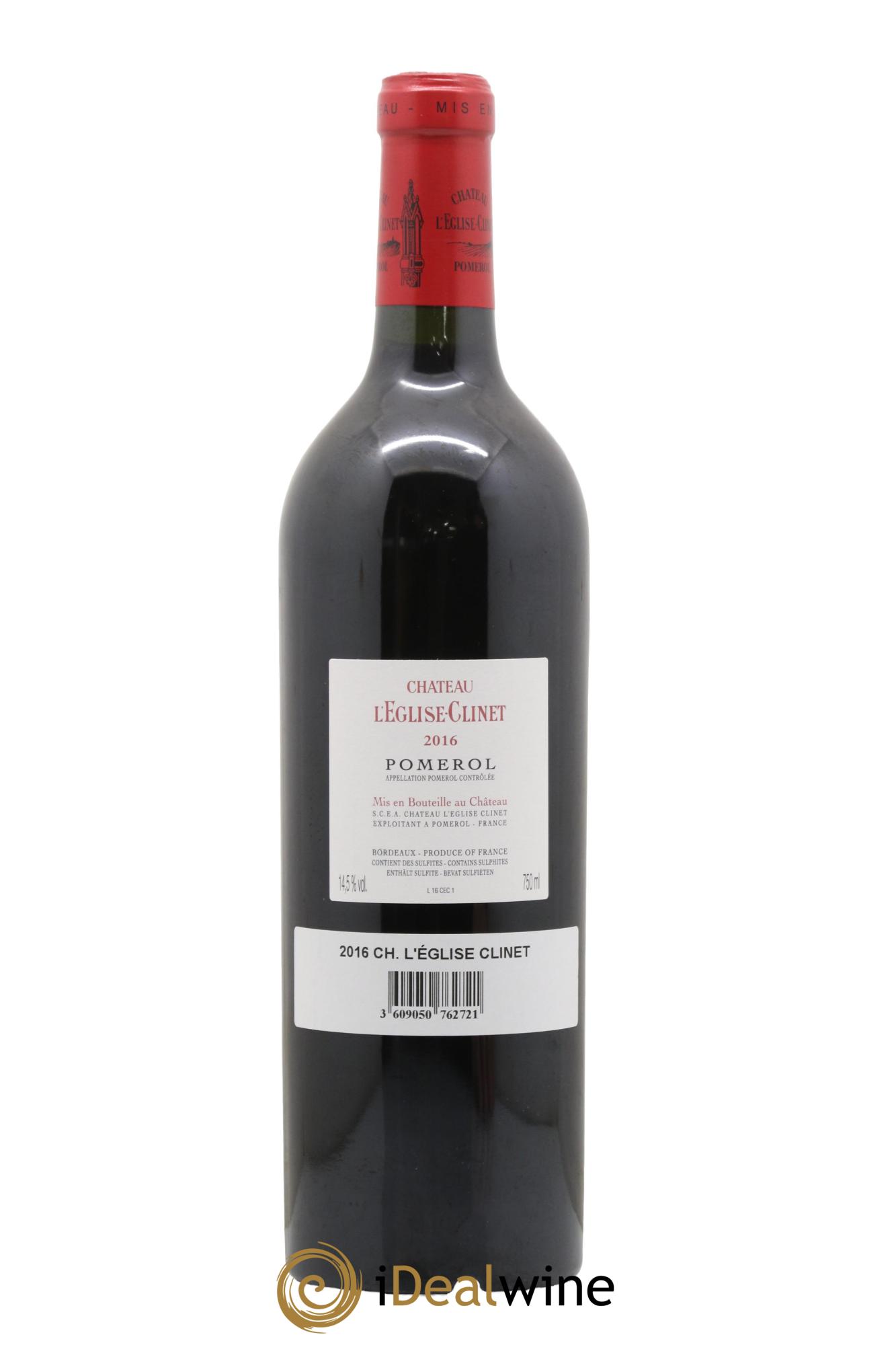 Château l' Église Clinet 2016 - Lot de 1 bouteille - 1