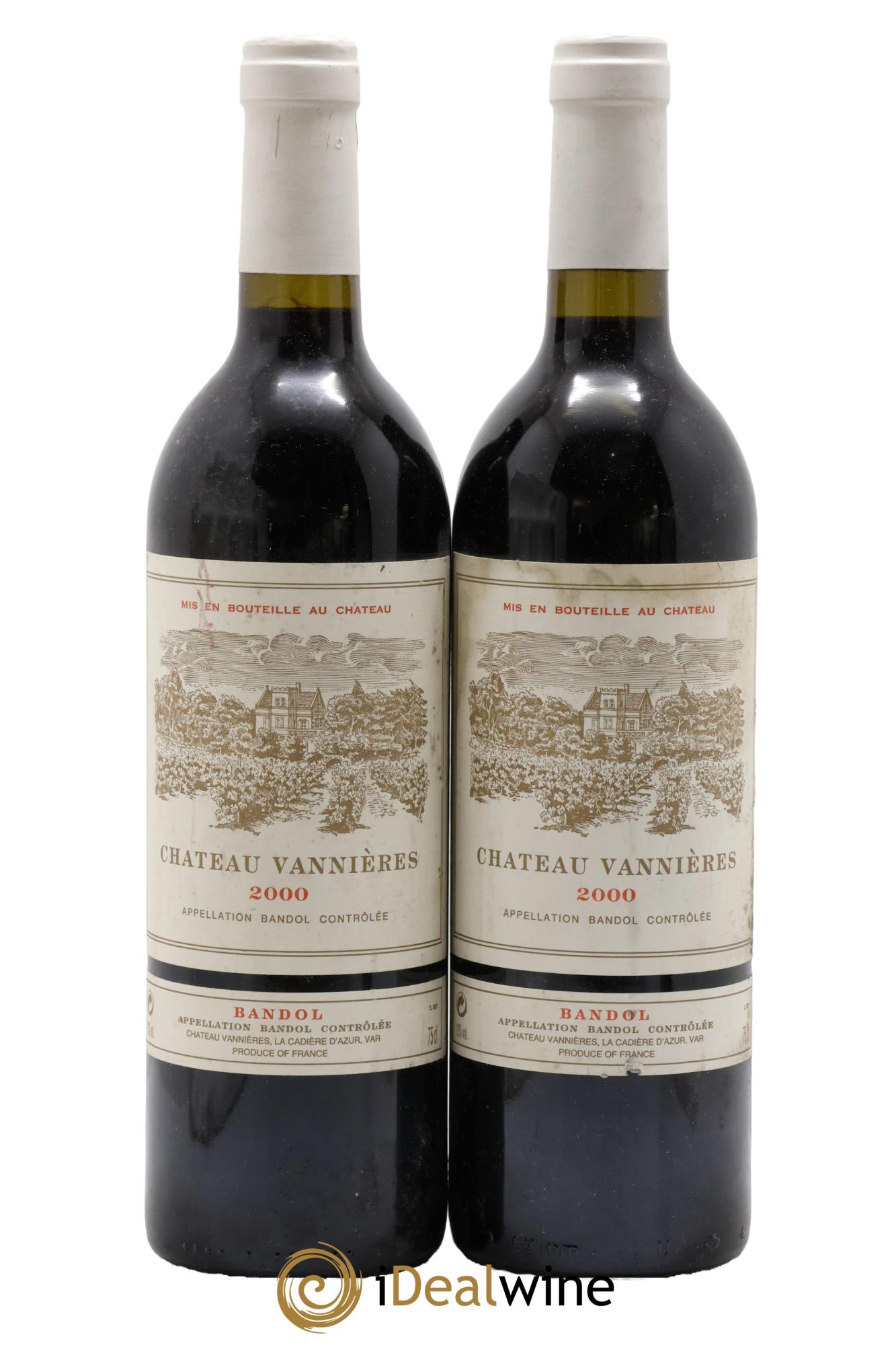 Bandol Château Vannières Éric et Charles-Éric Boisseaux 2000 - Lot of 2 bottles - 0