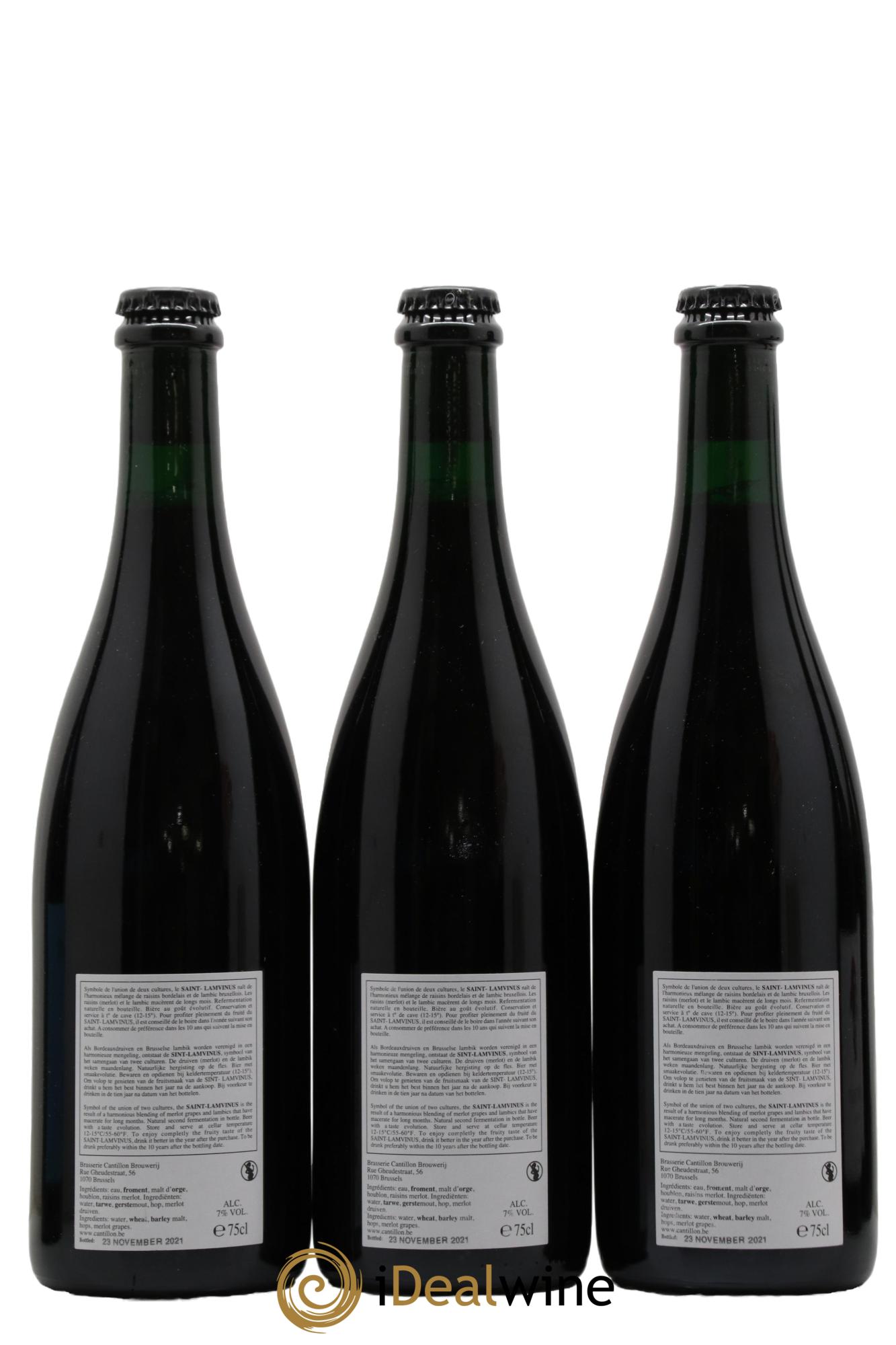 Bière Cantillon Saint Lamvinus - Lot de 3 bouteilles - 1