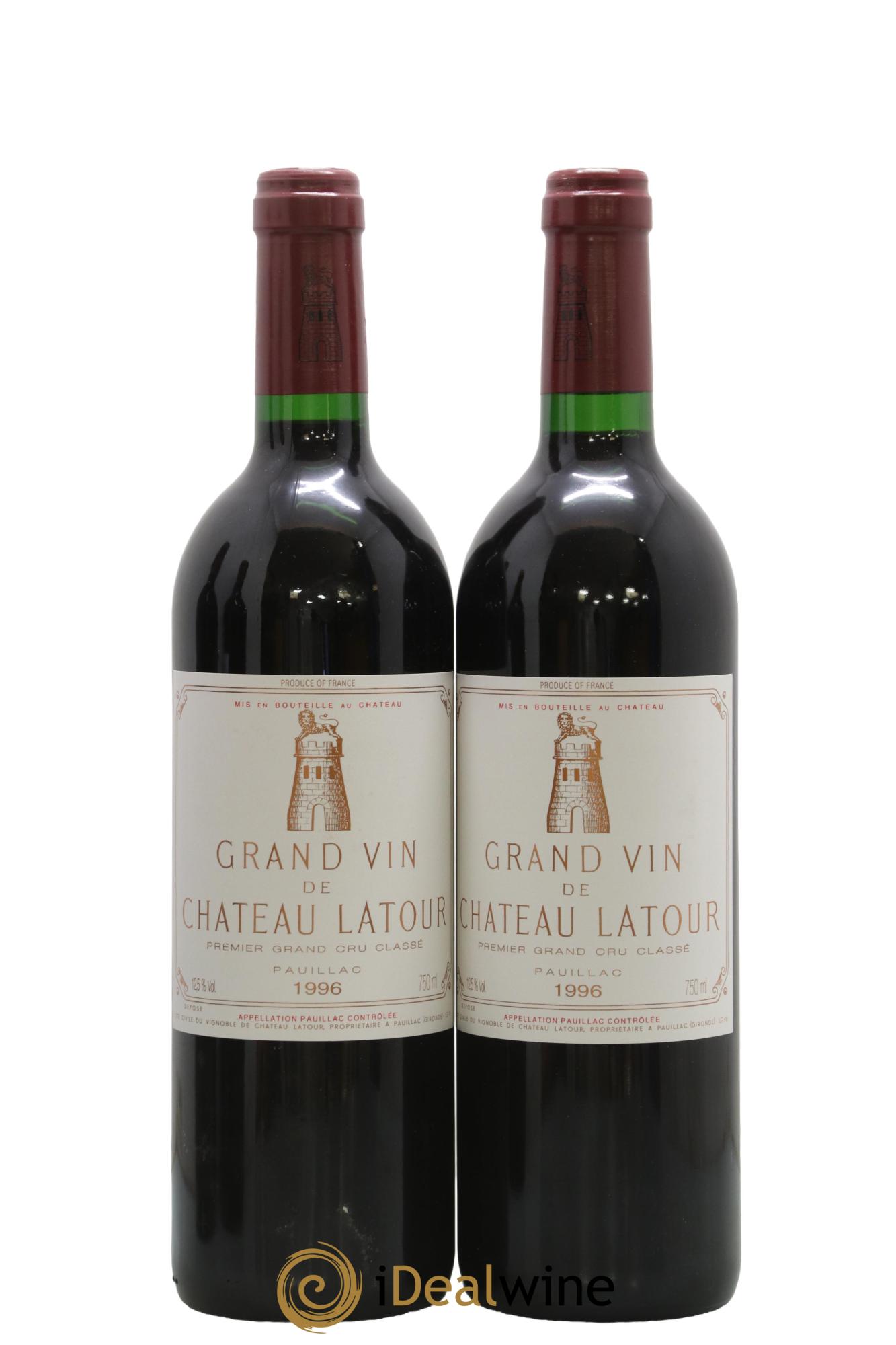 Château Latour 1er Grand Cru Classé 1996 - Lotto di 2 bottiglie - 0
