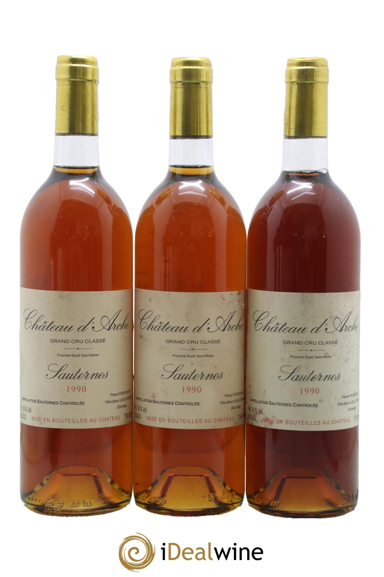 Château d' Arche 2ème Grand Cru Classé 1990 - Lotto di 3 bottiglie - 0
