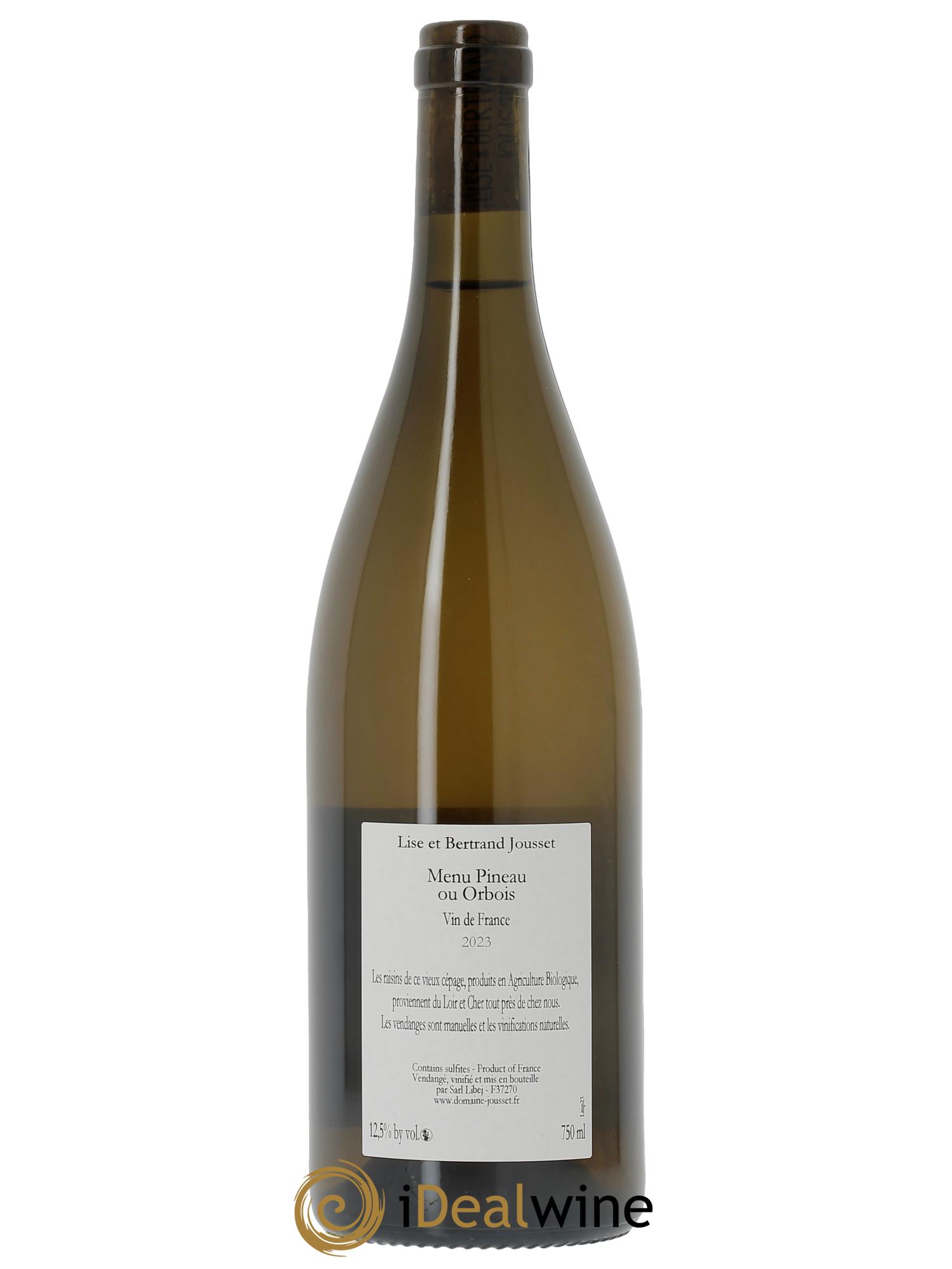 Vin de France Menu Pineau Lise et Bertrand Jousset 2023 - Lot of 1 bottle - 1