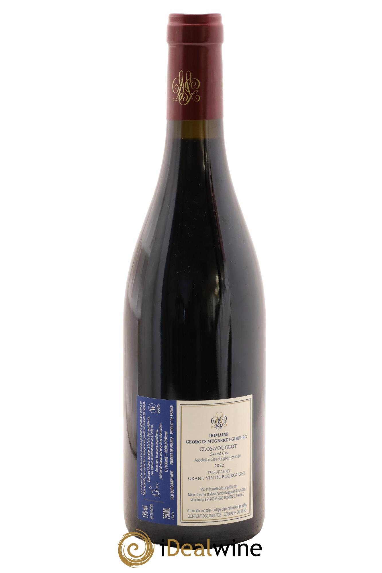 Clos de Vougeot Grand Cru Georges Mugneret-Gibourg (Domaine) 2022 - Lotto di 1 bottiglia - 1