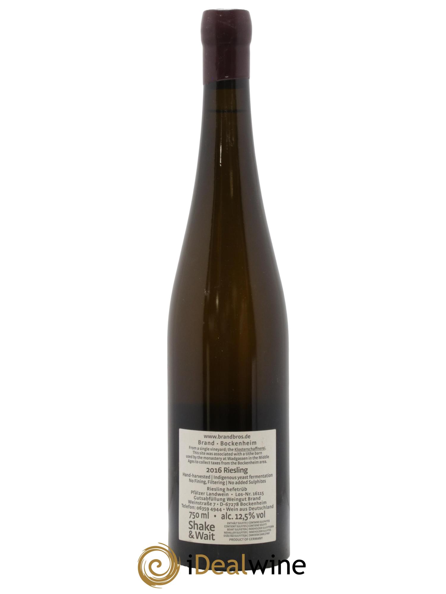 Allemagne Wein aus Deutschland Riesling Monastry Brand 2016 - Lot de 1 bouteille - 1