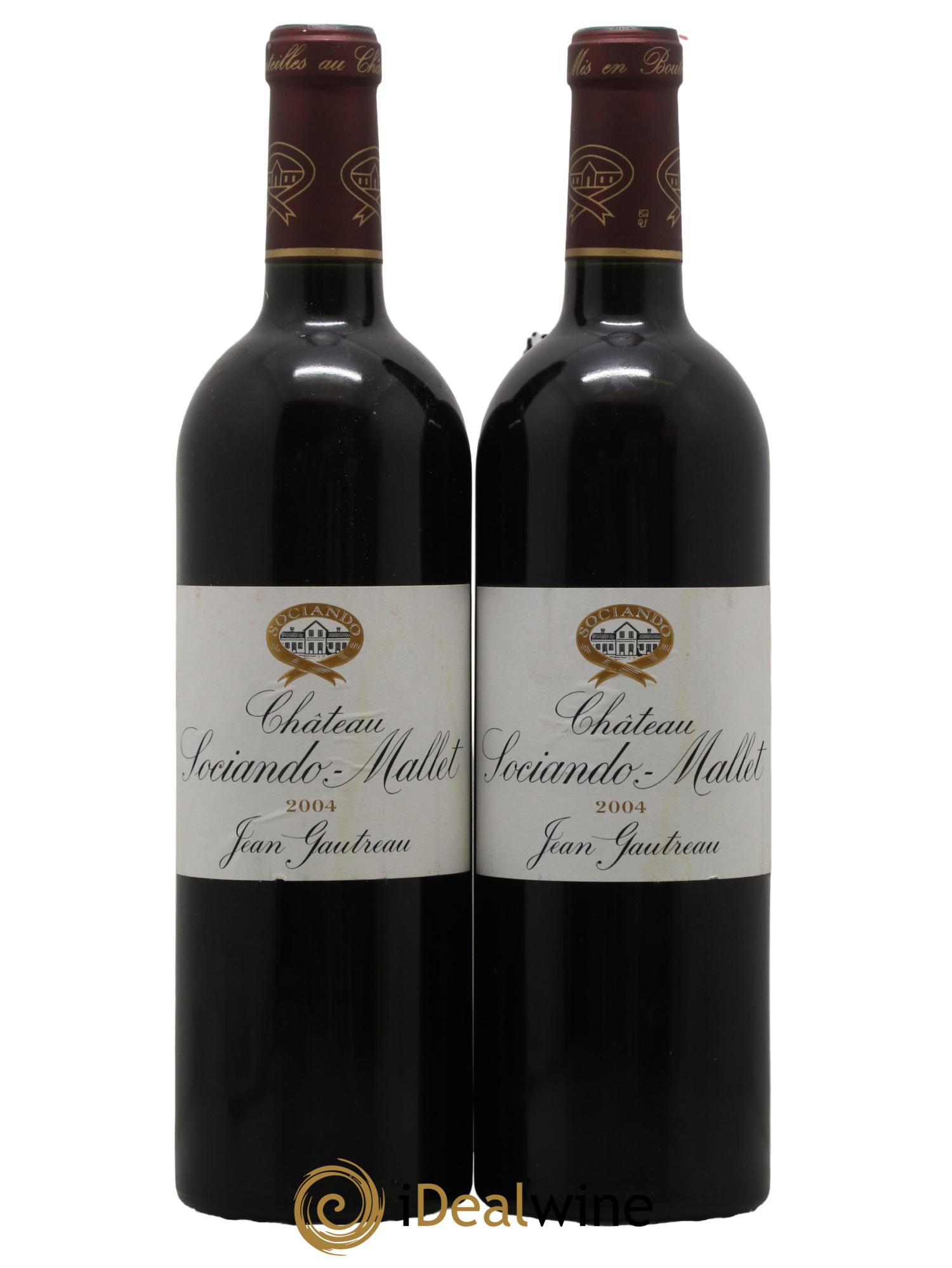Château Sociando Mallet 2004 - Lot de 2 bouteilles - 0