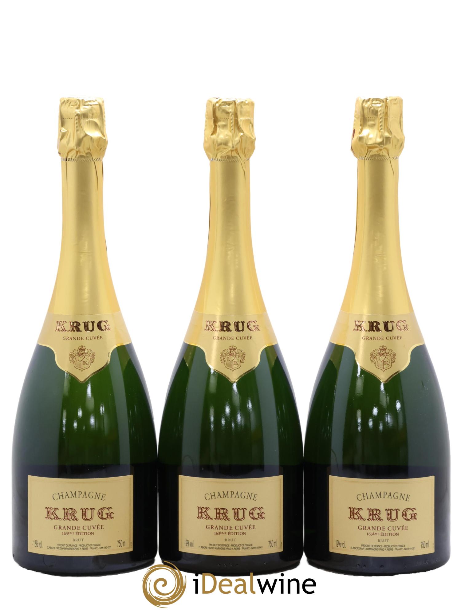 Grande Cuvée - 163ème édition Krug - Lot de 3 bouteilles - 0
