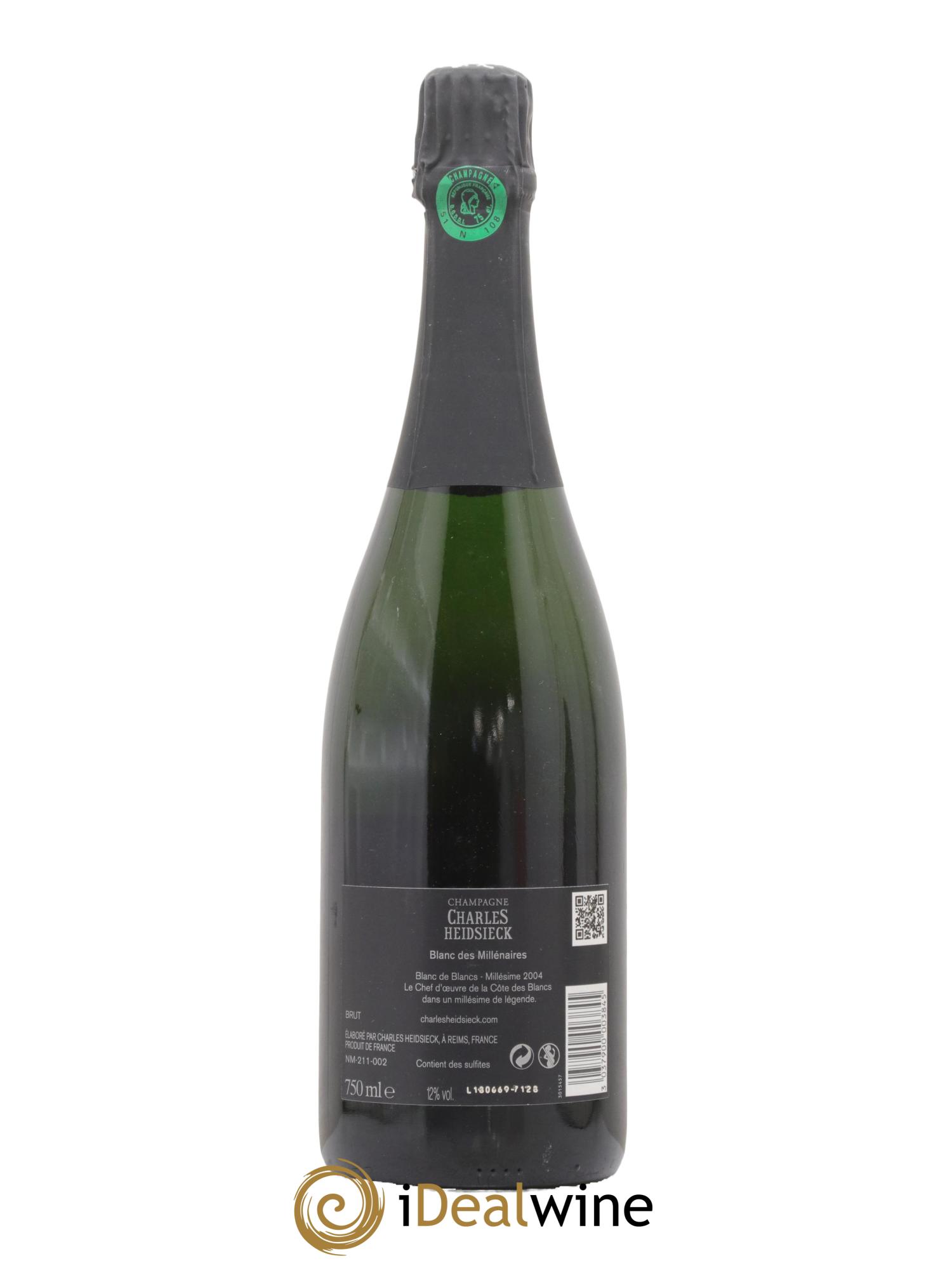 Blanc de Blancs Blanc des Millénaires Brut Charles Heidsieck 2004 - Posten von 1 Flasche - 2
