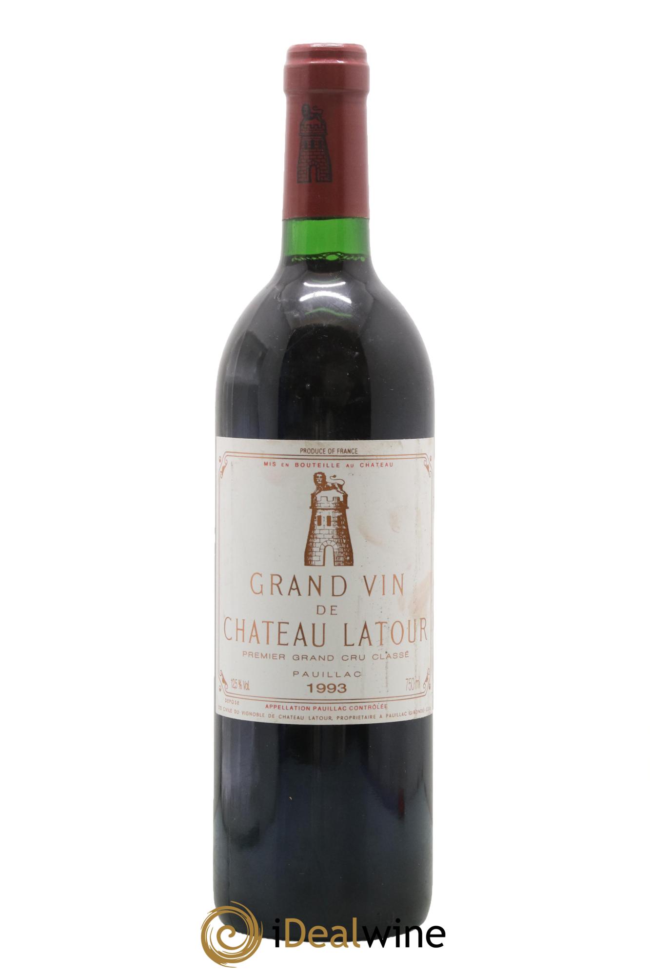 Château Latour 1er Grand Cru Classé 1993 - Lot de 1 bouteille - 0