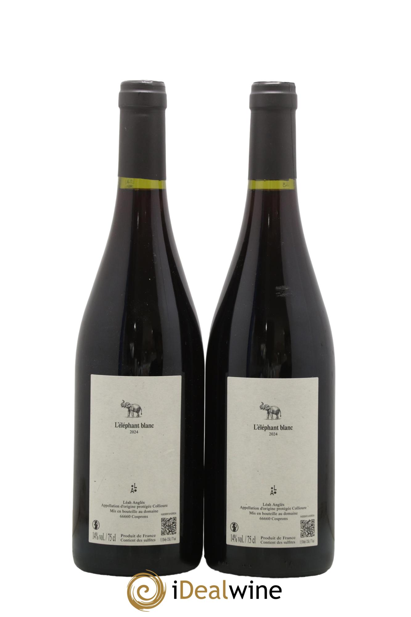 Collioure L'Elephant Blanc Léah Anglès 2024 - Lot of 2 bottles - 0