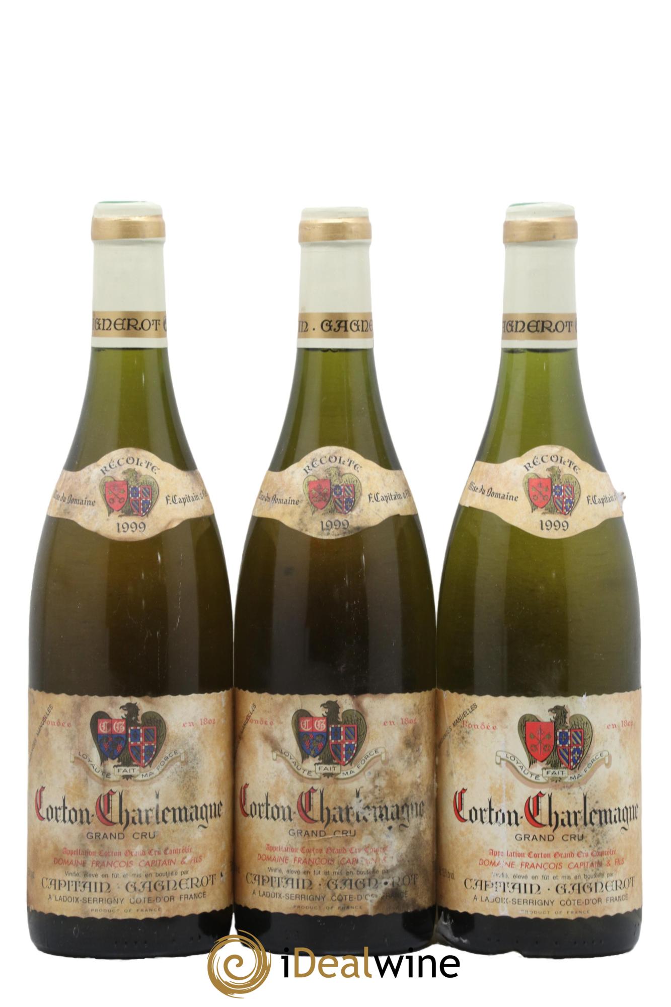 Corton-Charlemagne Grand Cru Capitain-Gagnerot 1999 - Lot de 3 bouteilles - 0