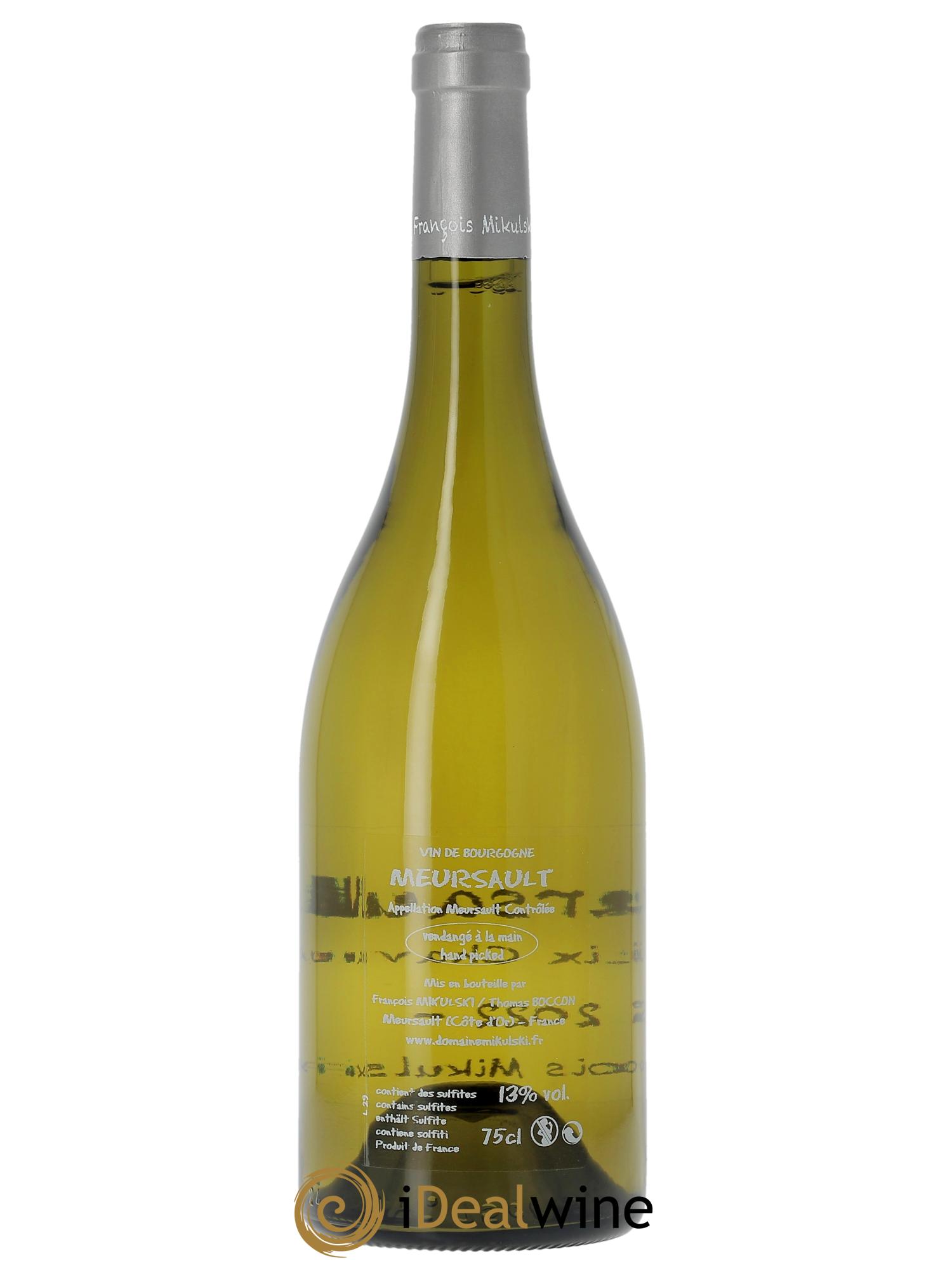 Meursault Meix Chavaux François Mikulski 2022 - Lot de 1 bouteille - 1